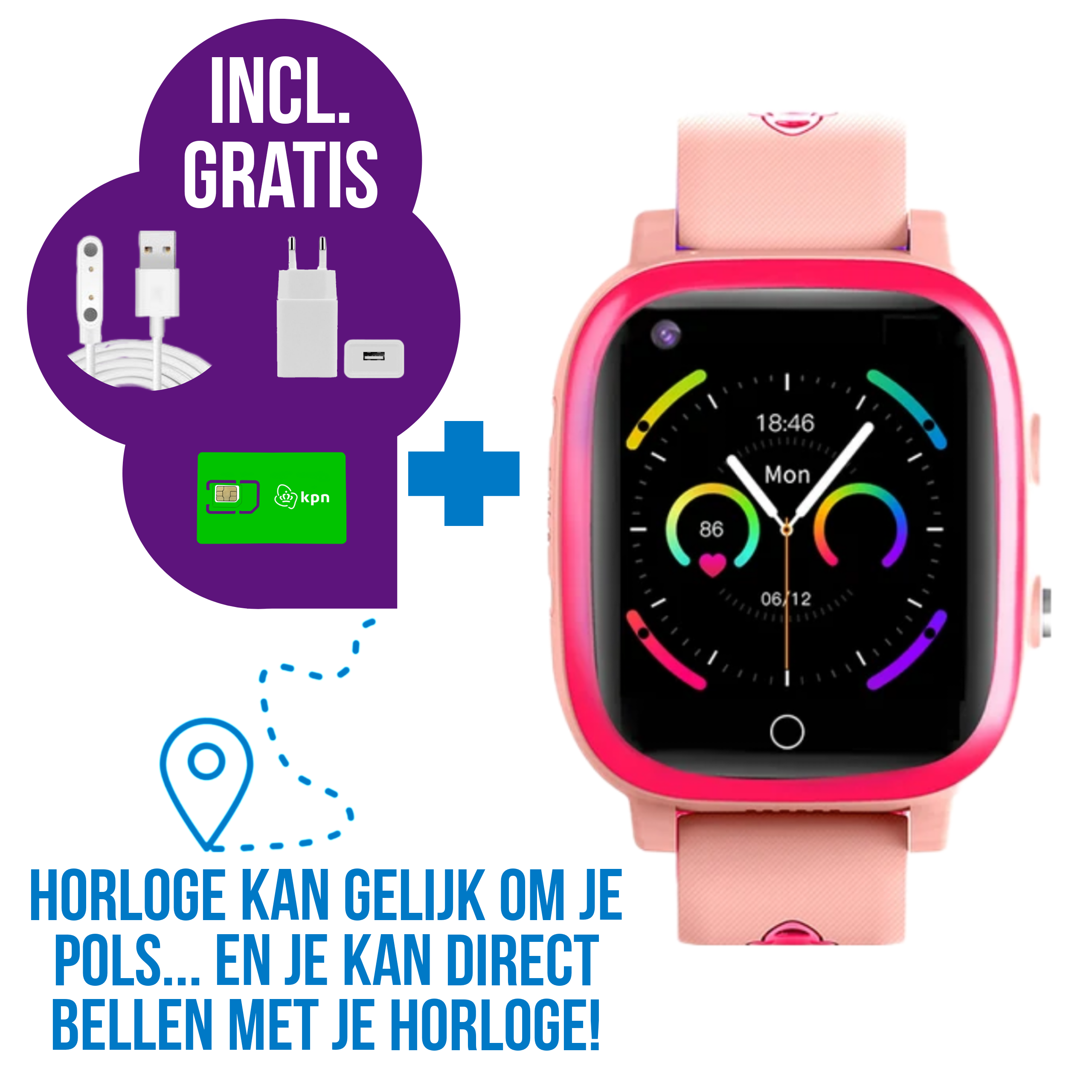 Wiesba WB15 GPS-Kinder-Smartwatch
