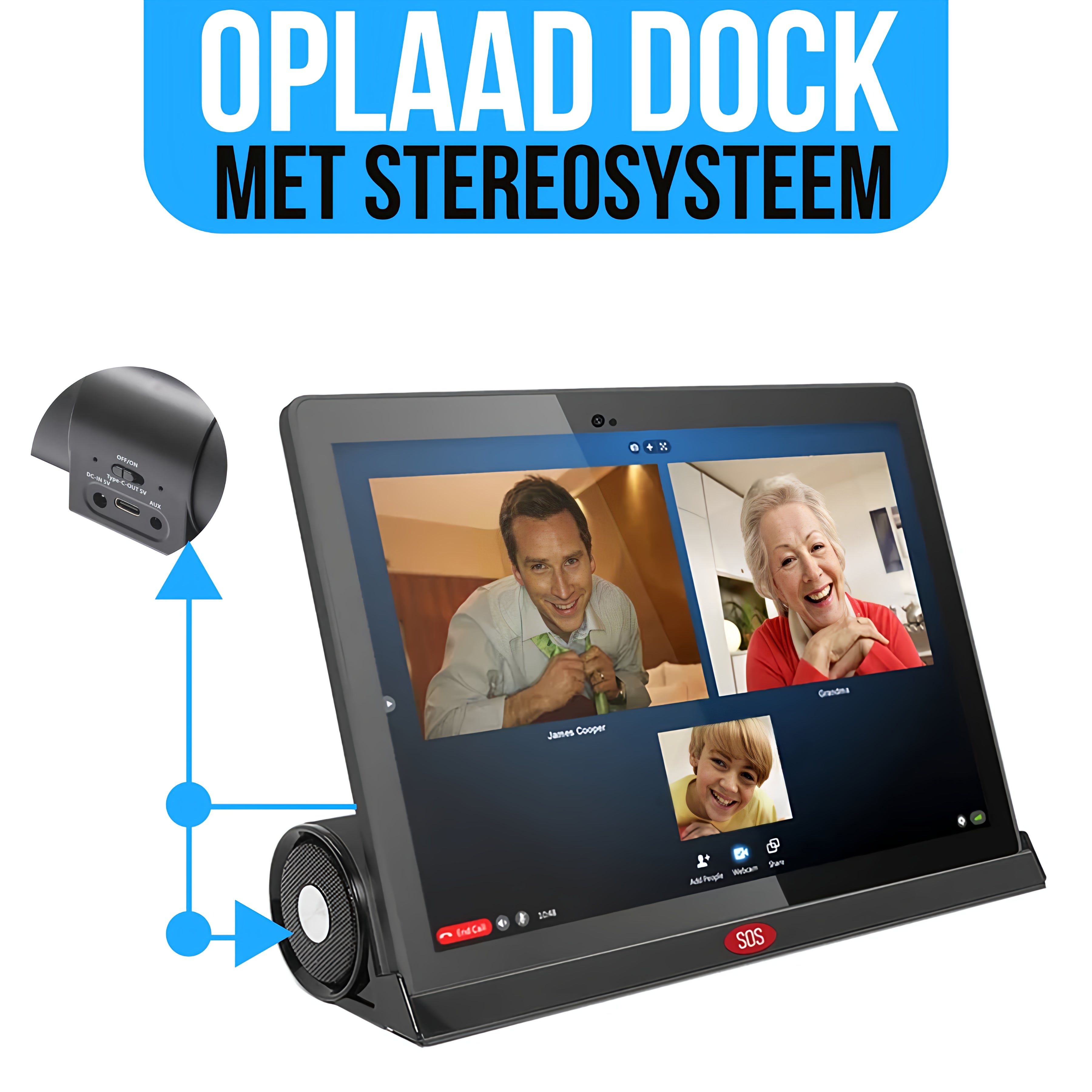 Wiesba senioren tablet 10,1" 4G SOS-Knop