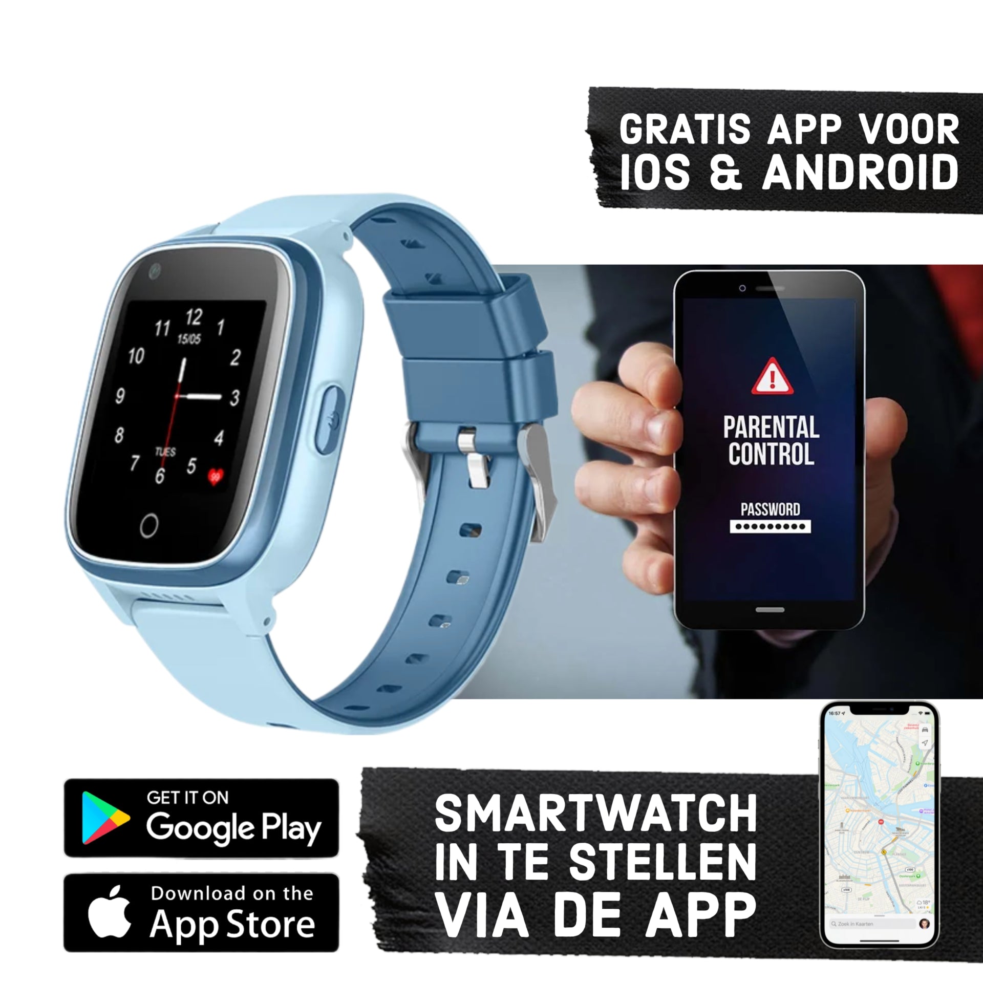 Wiesba WB32 GPS-Kinder-Smartwatch
