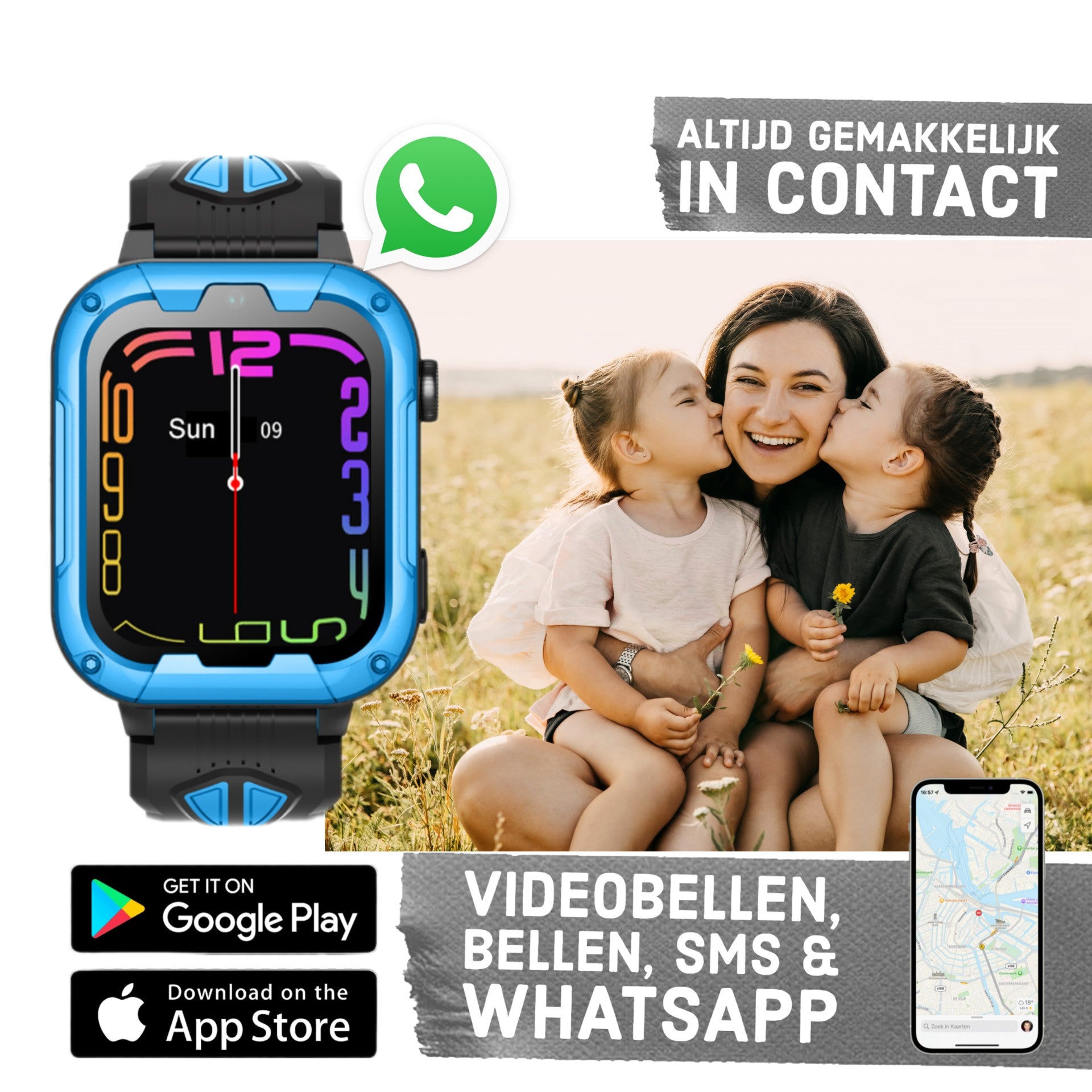 Montre intelligente pour enfants GPS Wiesba WB40