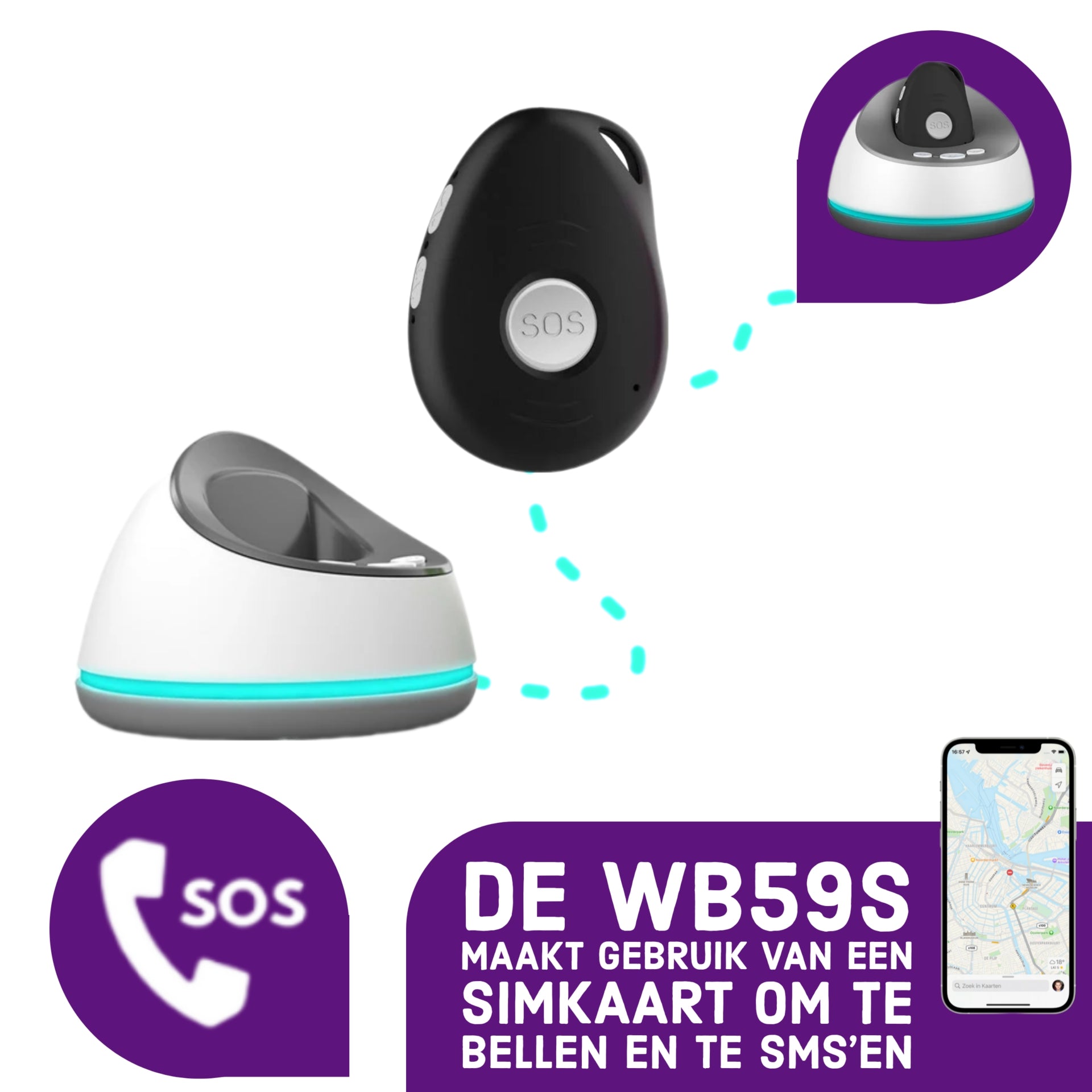 Wiesba WB59S senior SOS-knop