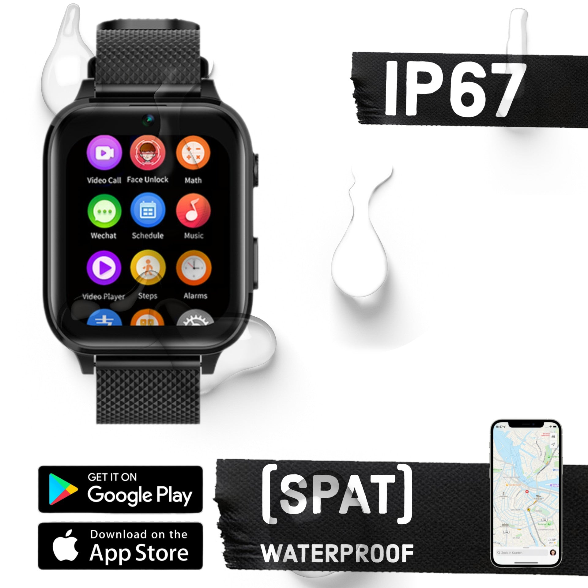 Wiesba WB5 - smartwatch enfants - montre gps enfant - appel de montre pour enfants - tracker gps montre pour enfants - montre pour enfants avec gps - montre pour enfants
