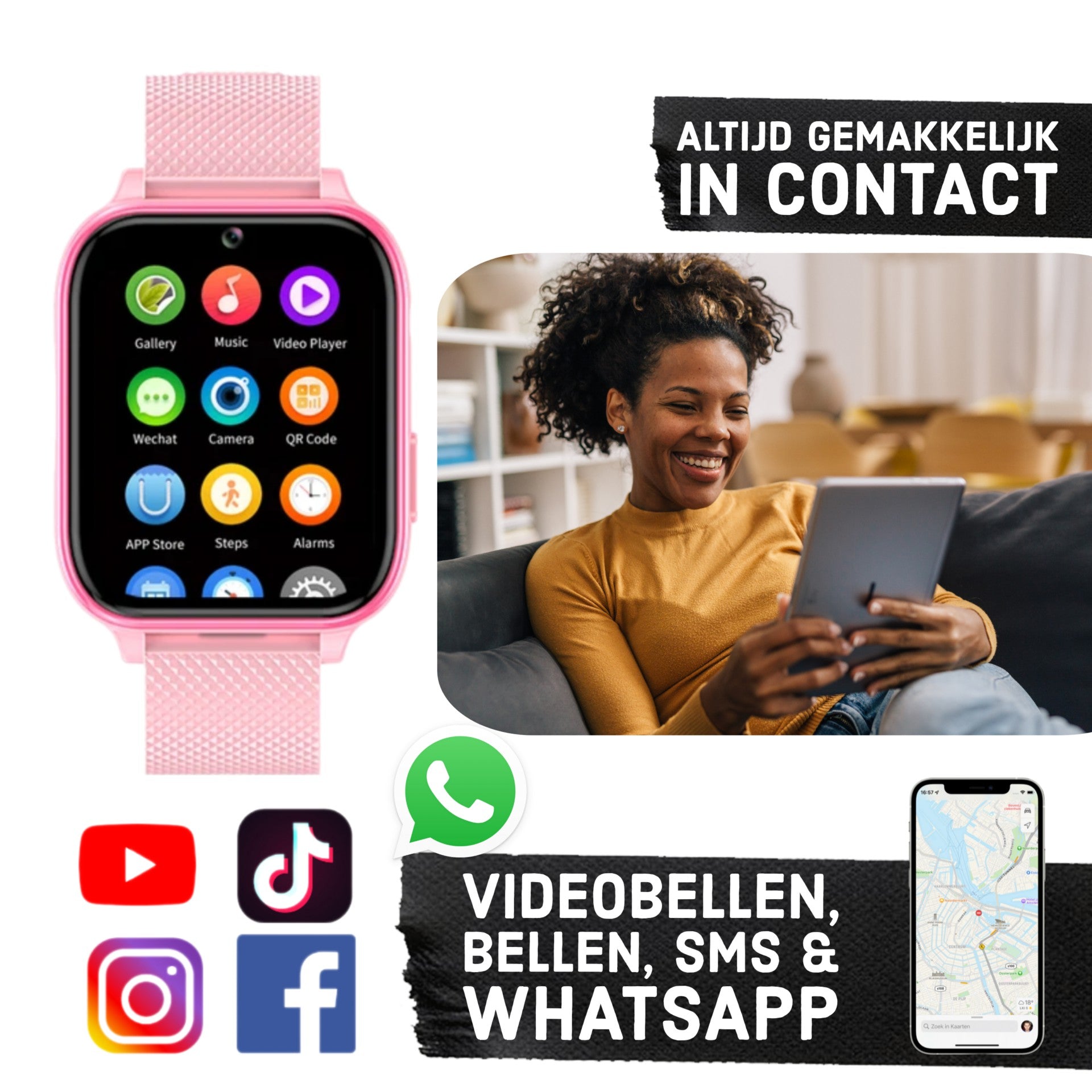 Wiesba WB5 - smartwatch enfants - montre gps enfant - appel de montre pour enfants - tracker gps montre pour enfants - montre pour enfants avec gps - montre pour enfants
