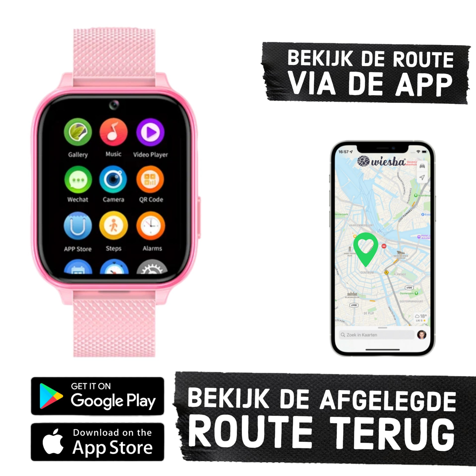 Wiesba WB5 - smartwatch enfants - montre gps enfant - appel de montre pour enfants - tracker gps montre pour enfants - montre pour enfants avec gps - montre pour enfants