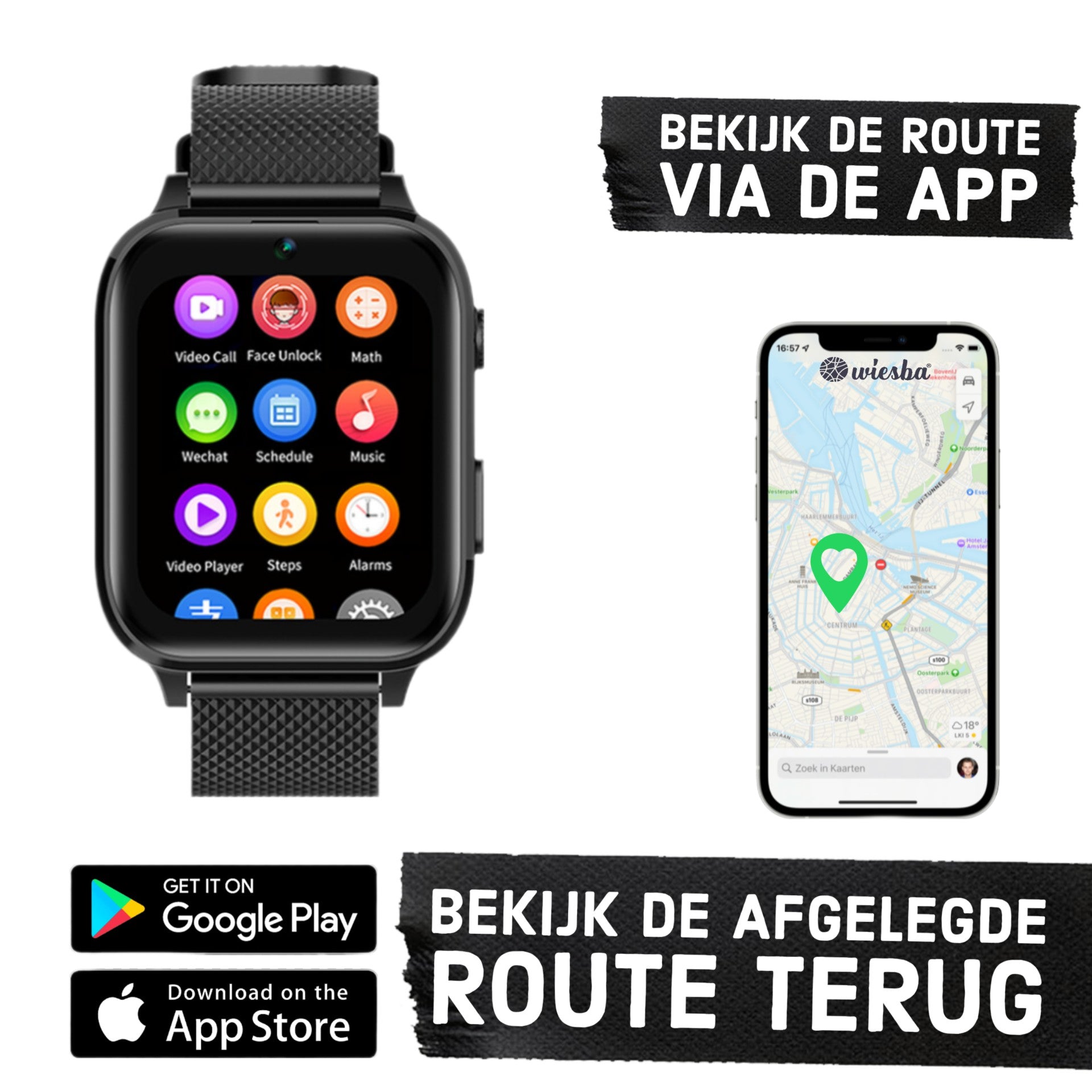 Wiesba WB5 - smartwatch enfants - montre gps enfant - appel de montre pour enfants - tracker gps montre pour enfants - montre pour enfants avec gps - montre pour enfants