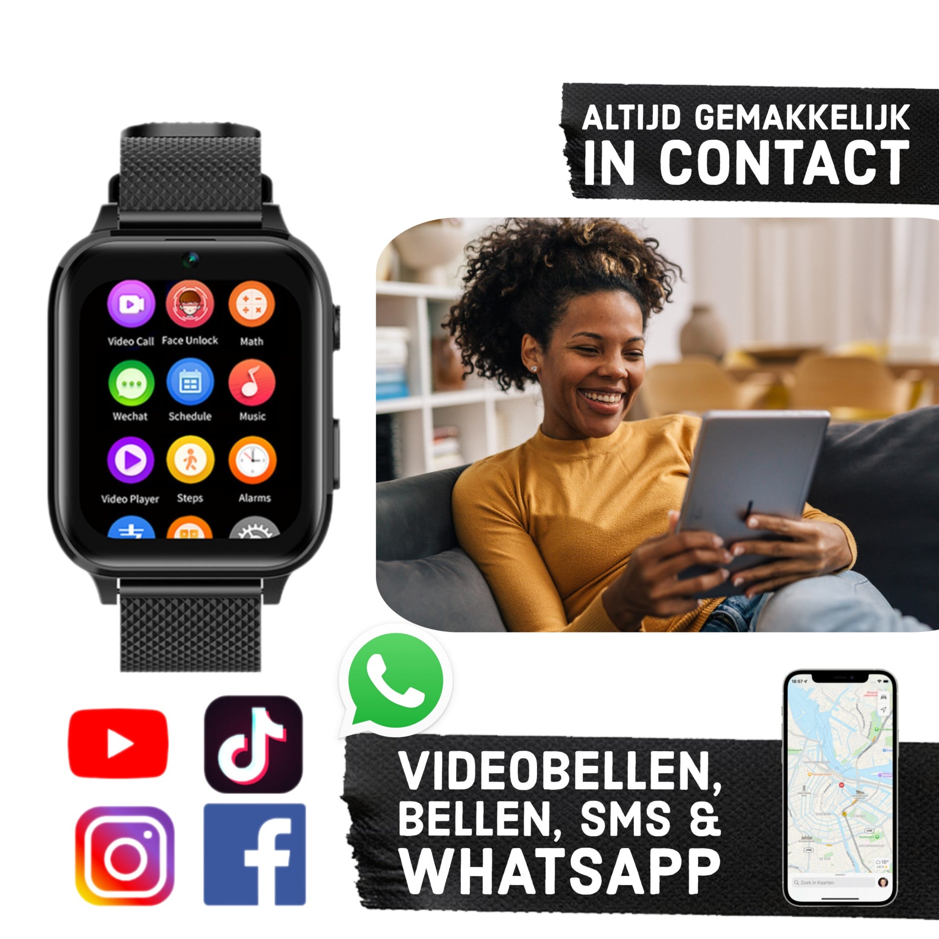 Wiesba WB5 - smartwatch enfants - montre gps enfant - appel de montre pour enfants - tracker gps montre pour enfants - montre pour enfants avec gps - montre pour enfants