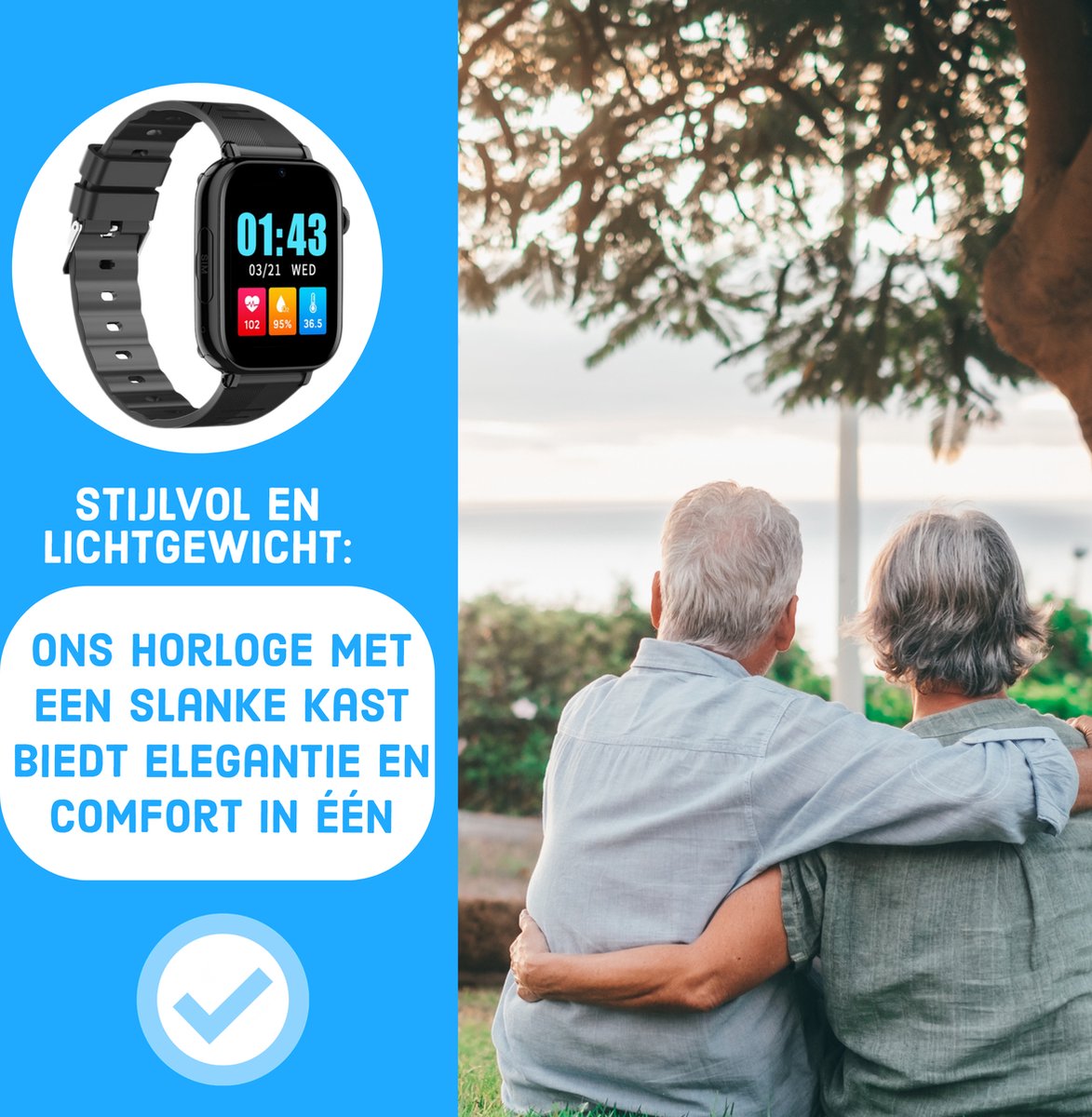 Wiesba WB70S Senioren-Smartwatch