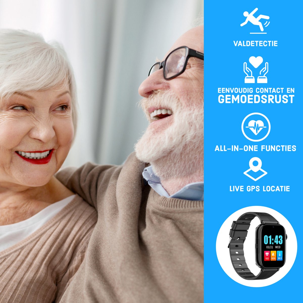 Wiesba WB70S Senioren-Smartwatch