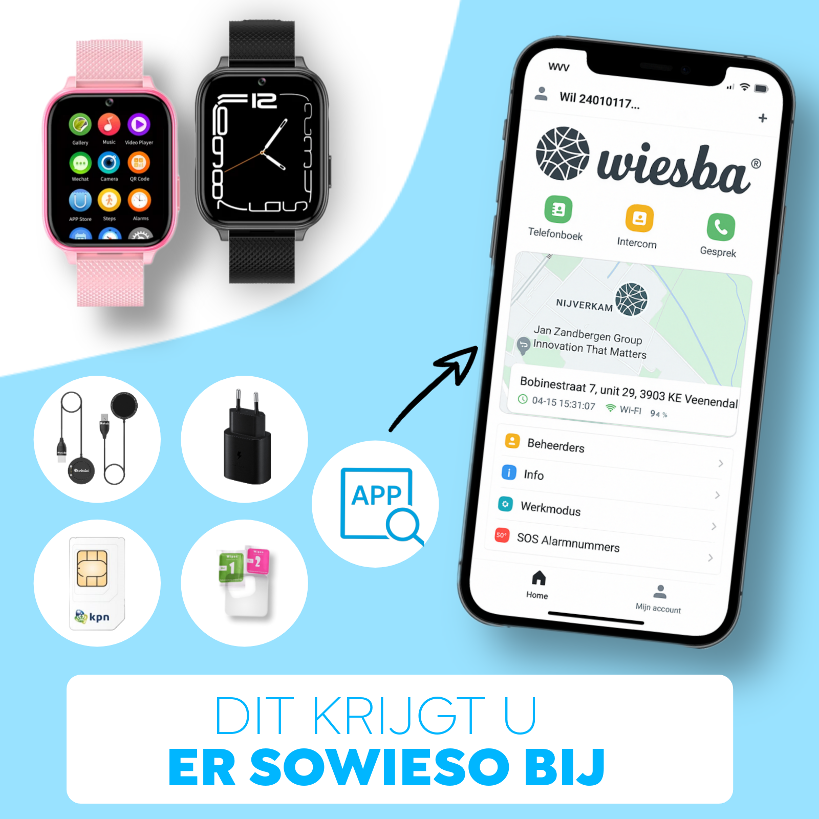 Wiesba WB5 gps kindersmartwatch