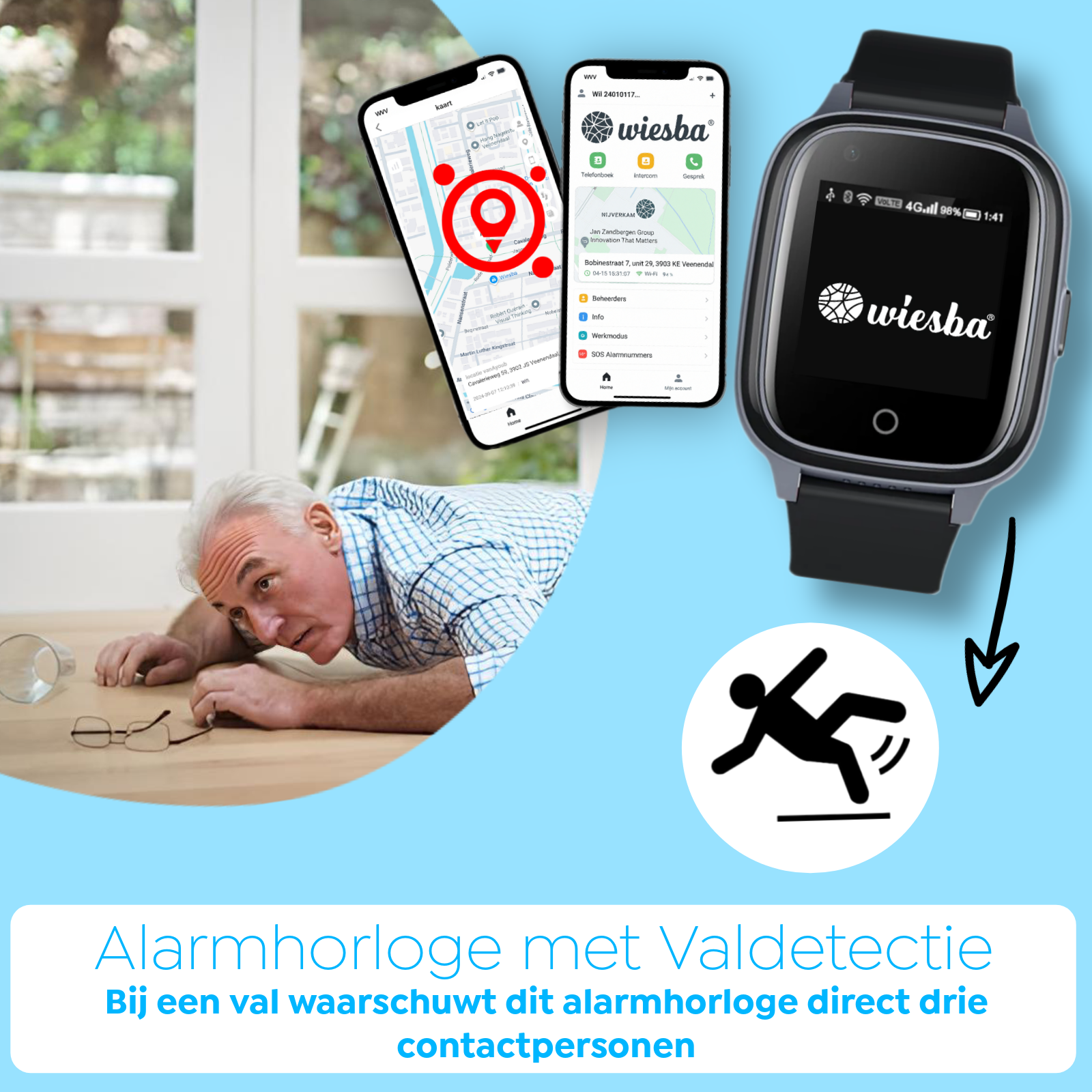 Wiesba WB32A Senioren-Smartwatch