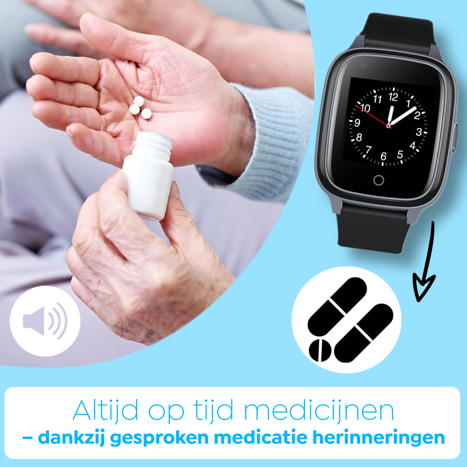 Wiesba WB32A Senioren-Smartwatch