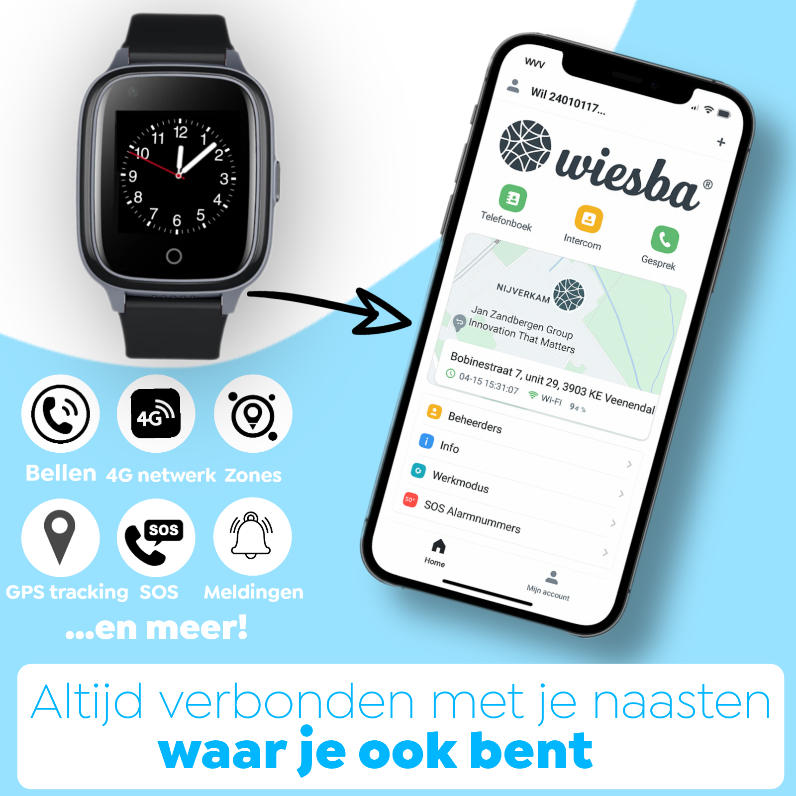 Wiesba WB32A Senioren-Smartwatch