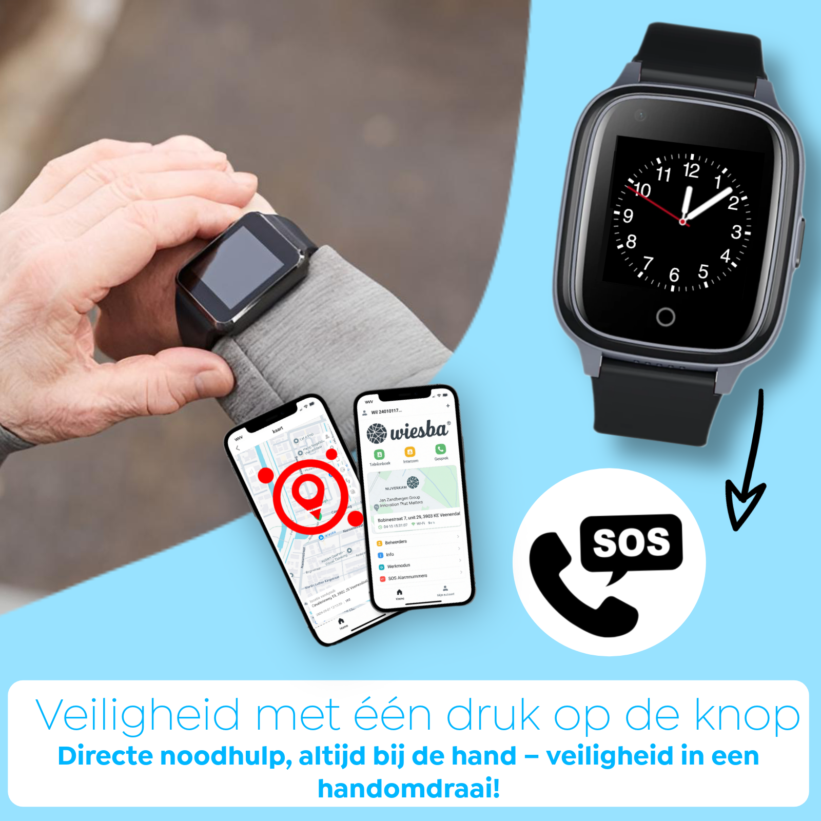 Wiesba WB32A Senioren-Smartwatch