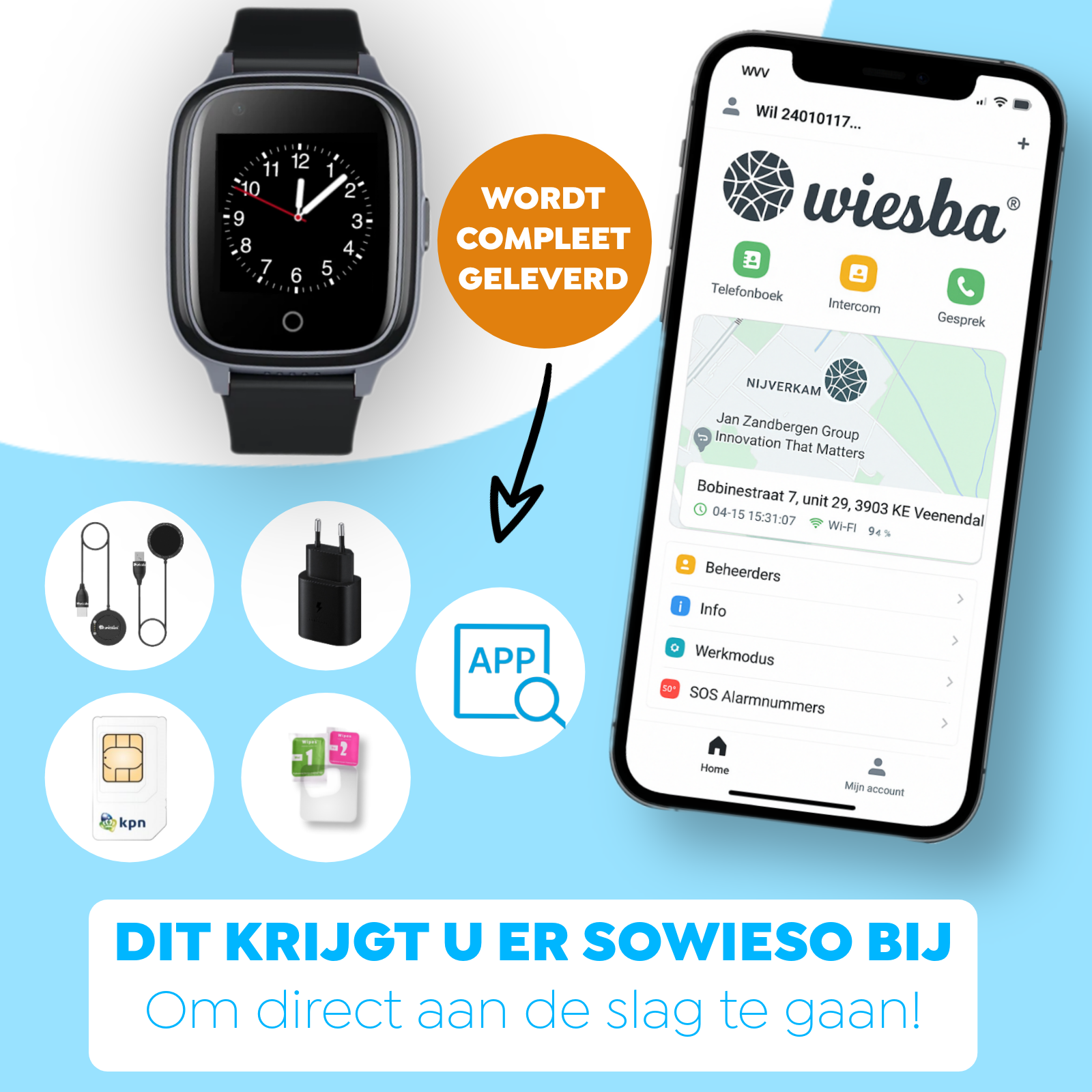 Wiesba WB32A Senioren-Smartwatch