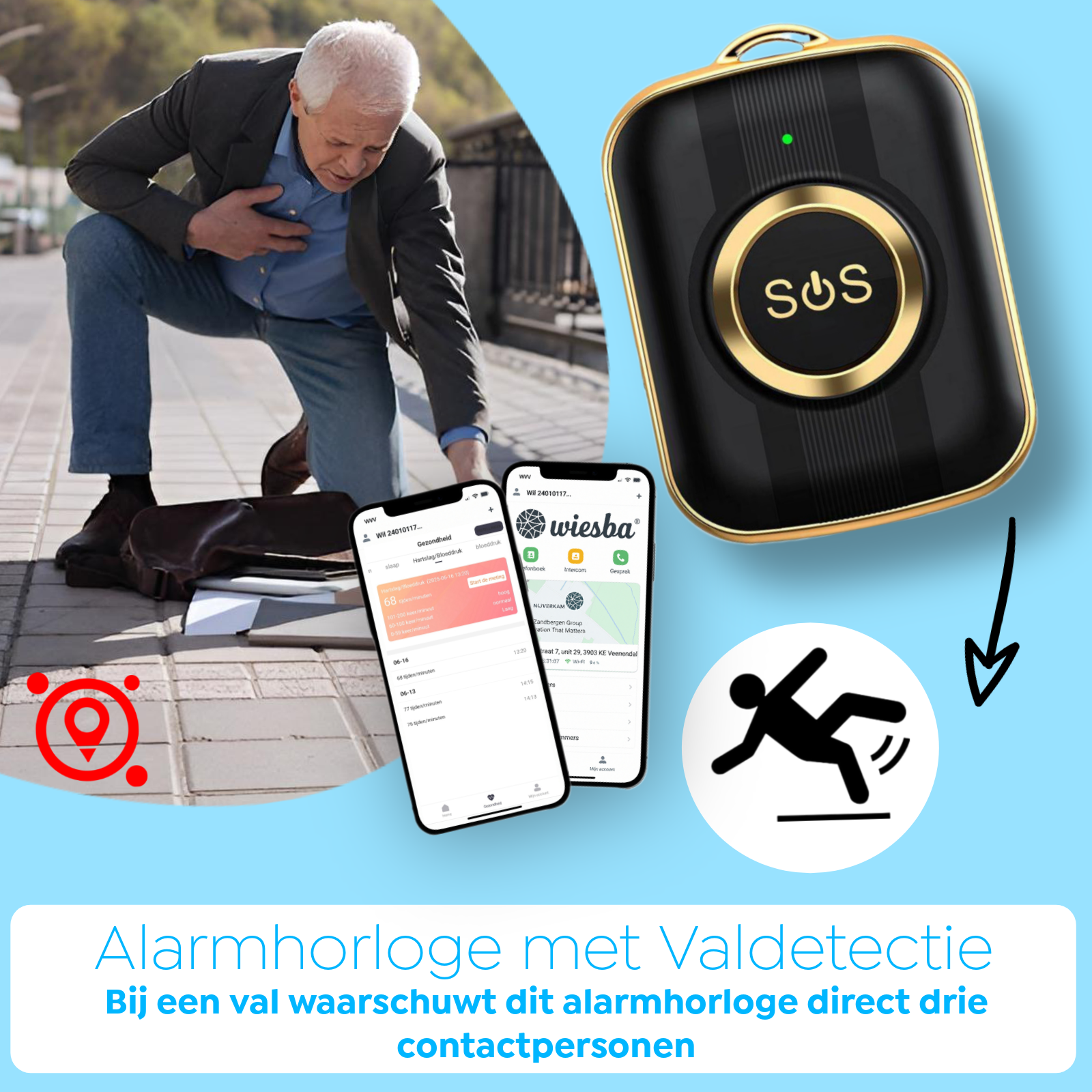 Wiesba WB77S senior SOS-knop
