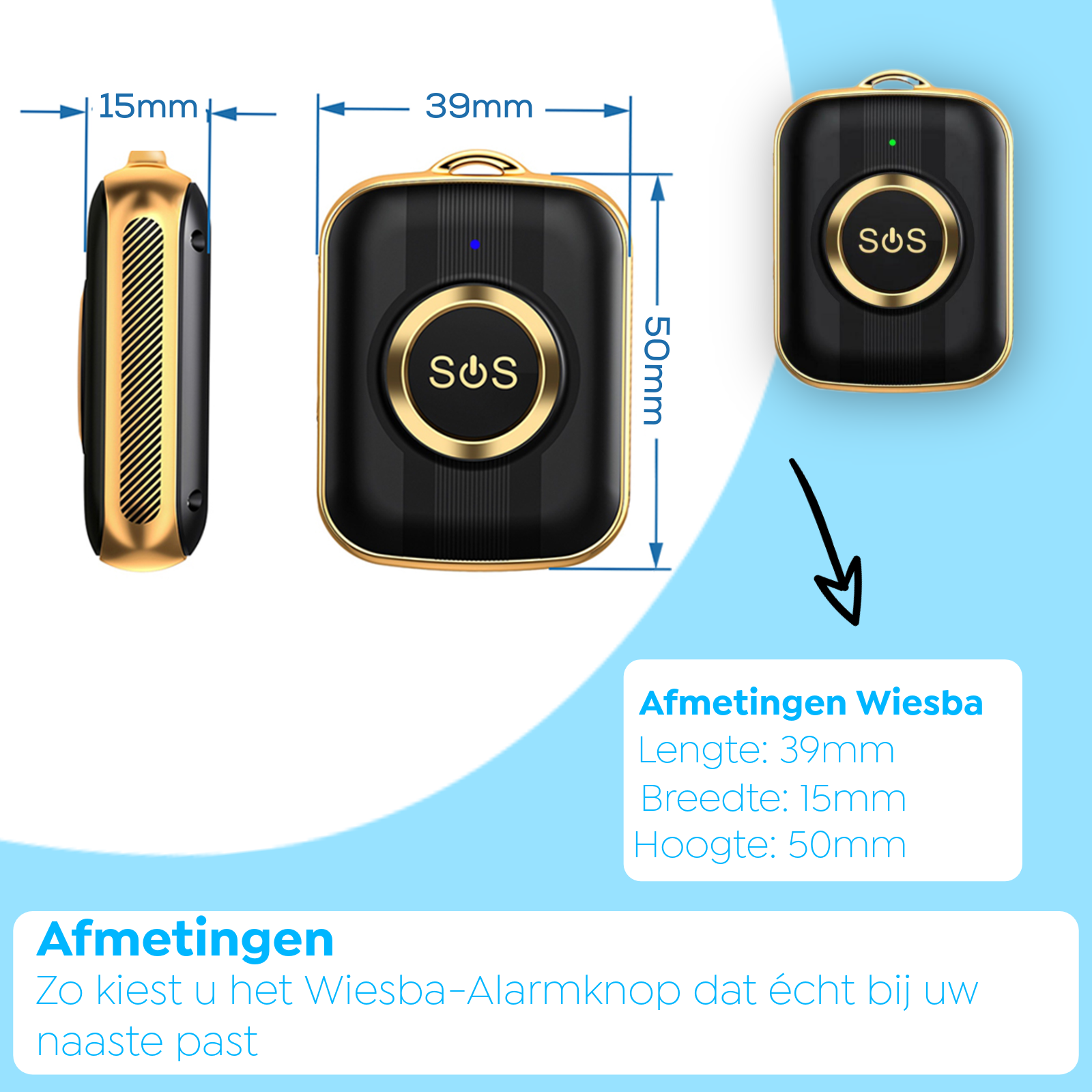 Wiesba WB77S senior SOS-knop