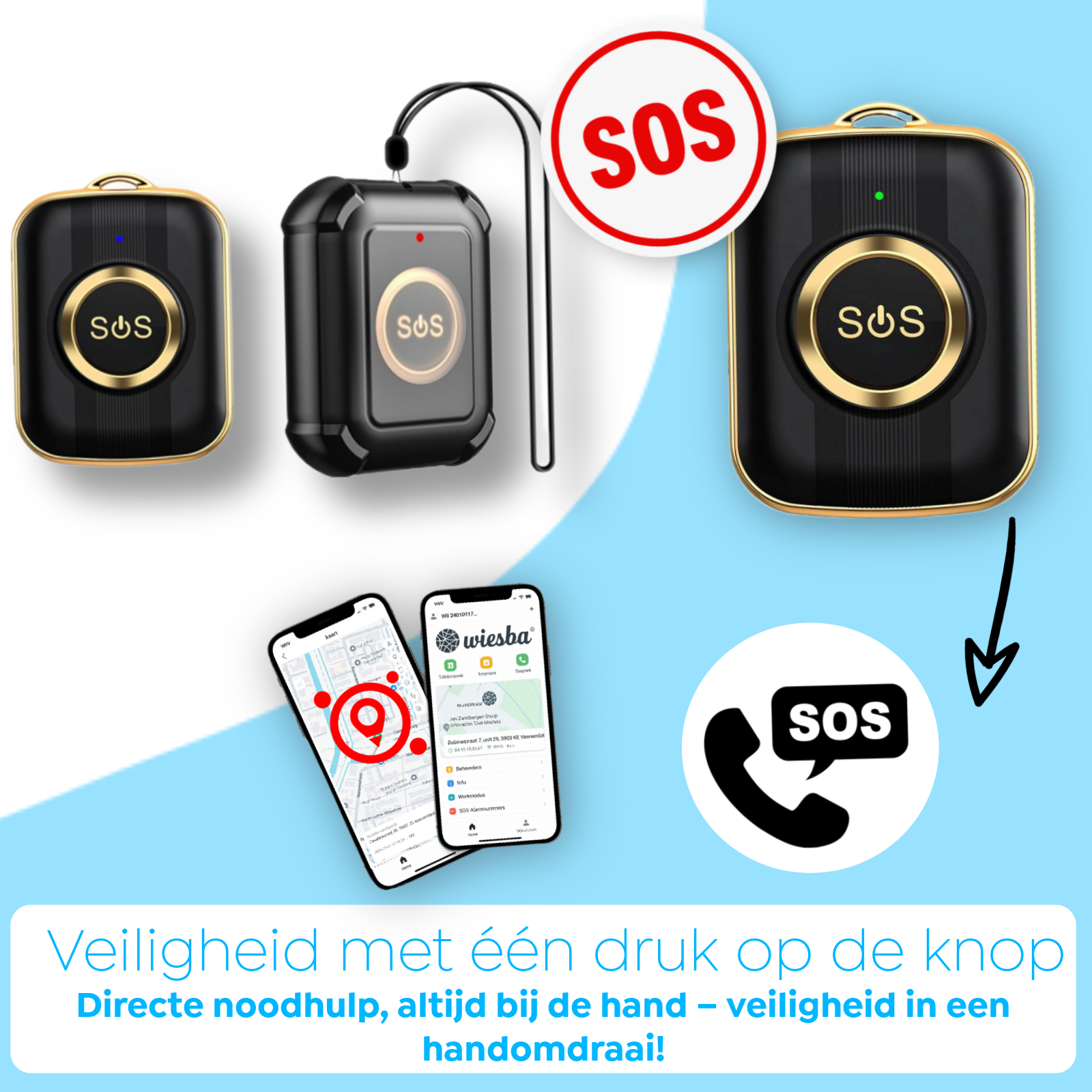 Wiesba WB77S senior SOS-knop