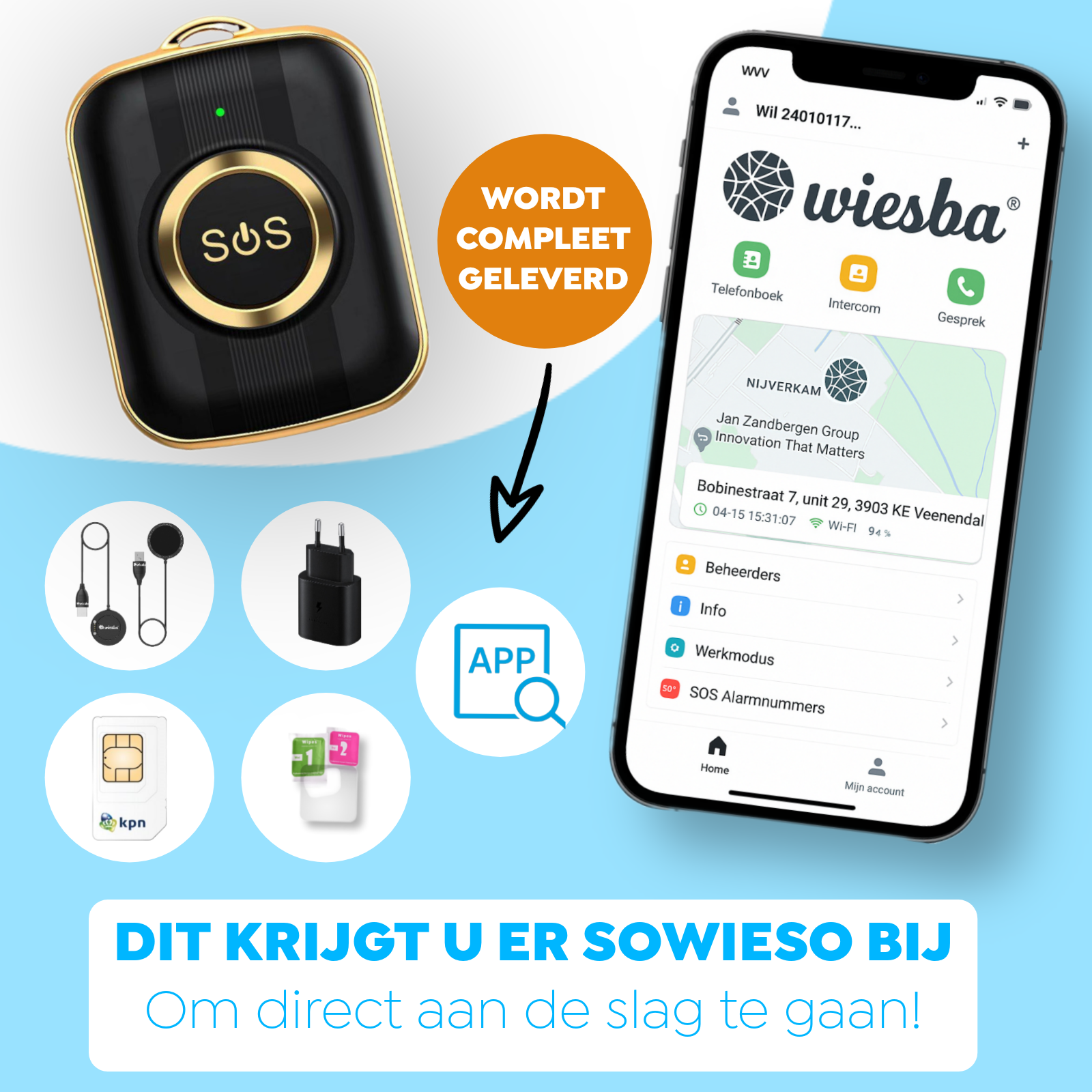 Wiesba WB77S senior SOS-knop
