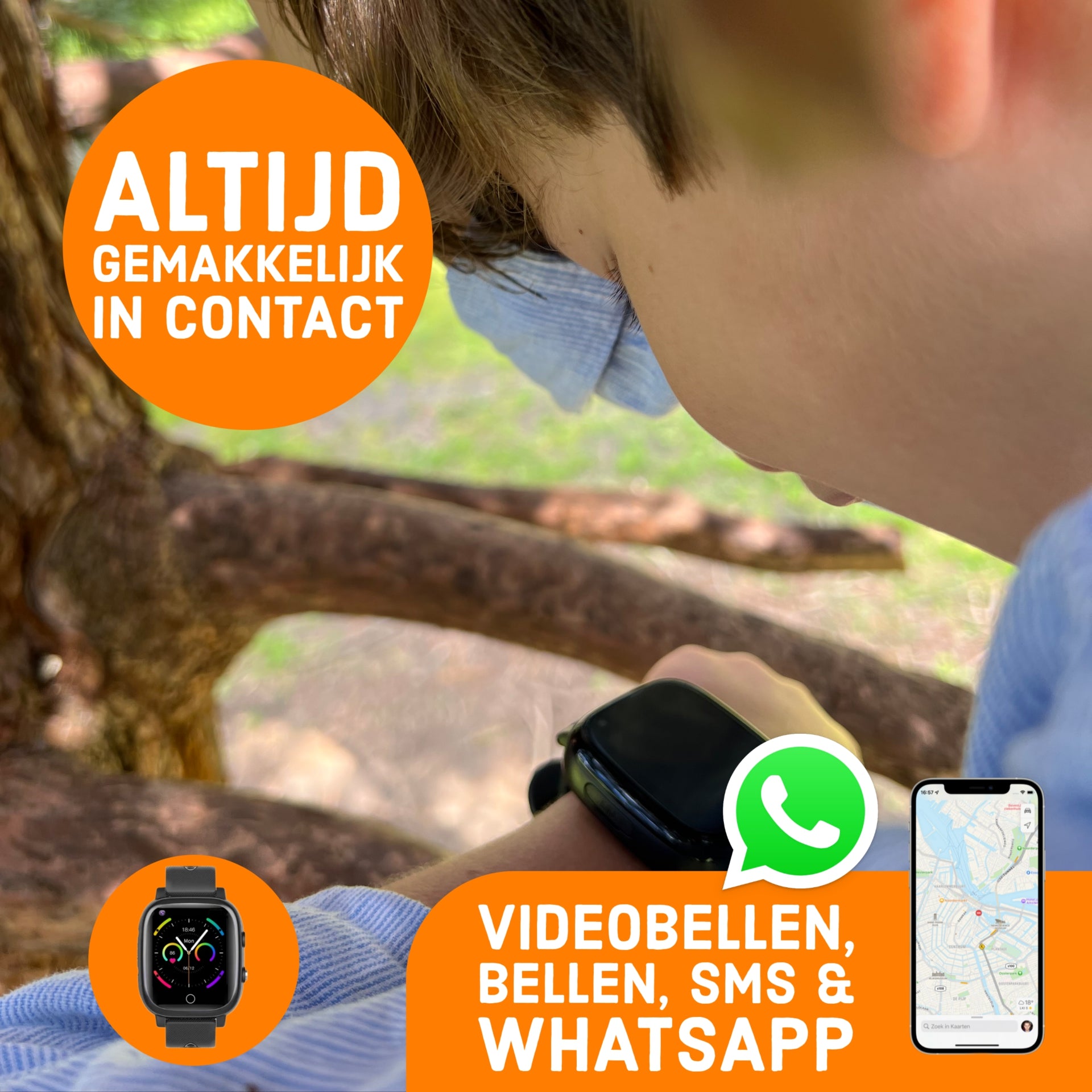 Wiesba WB15 GPS-Kinder-Smartwatch