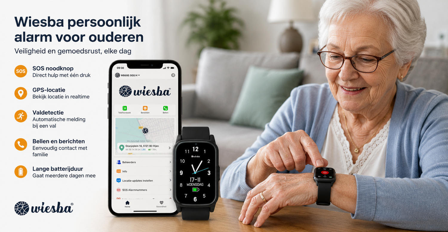 Wiesba GPS tracker dementie: extra veiligheid voor ouderen met geheugenproblemen
