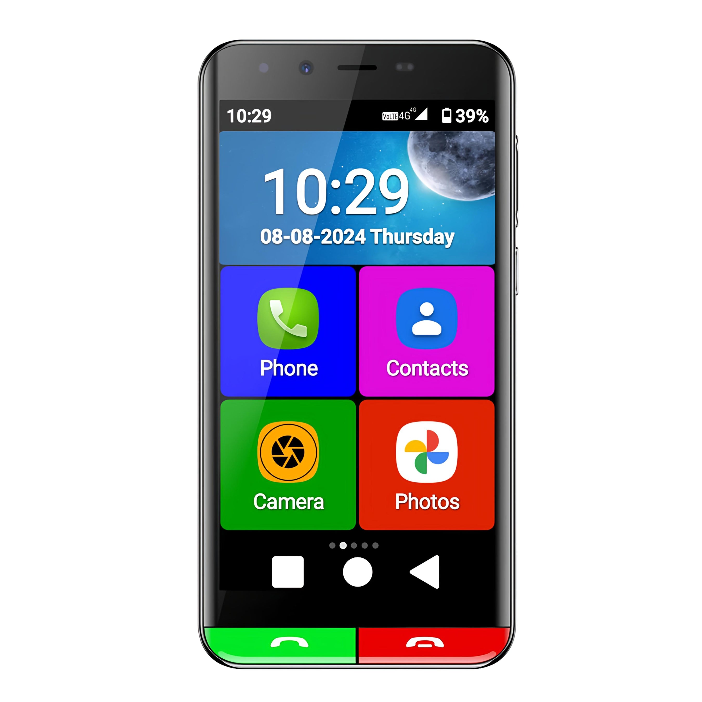 Smartphone voor ouderen met grote knopen