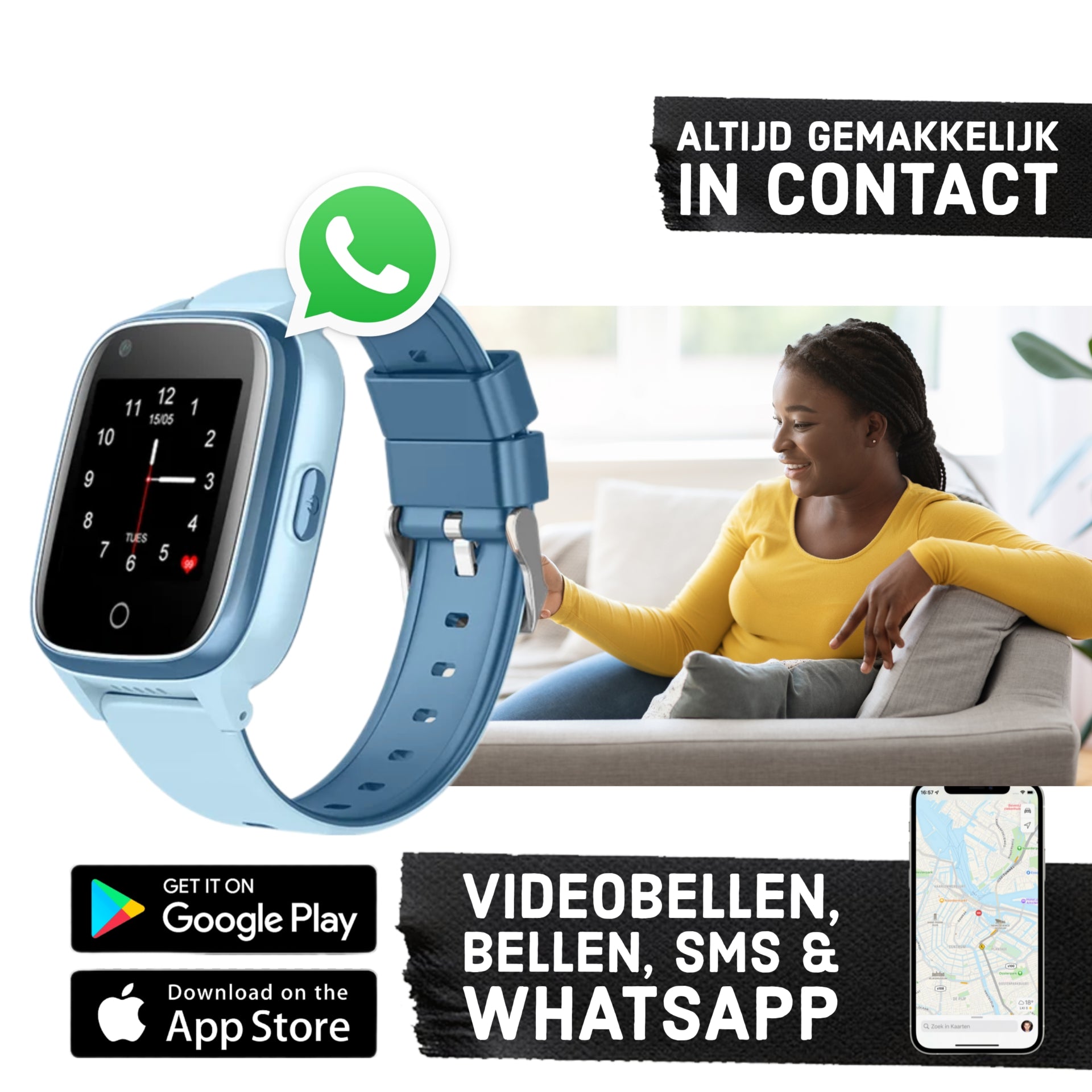 Horloge met online gps