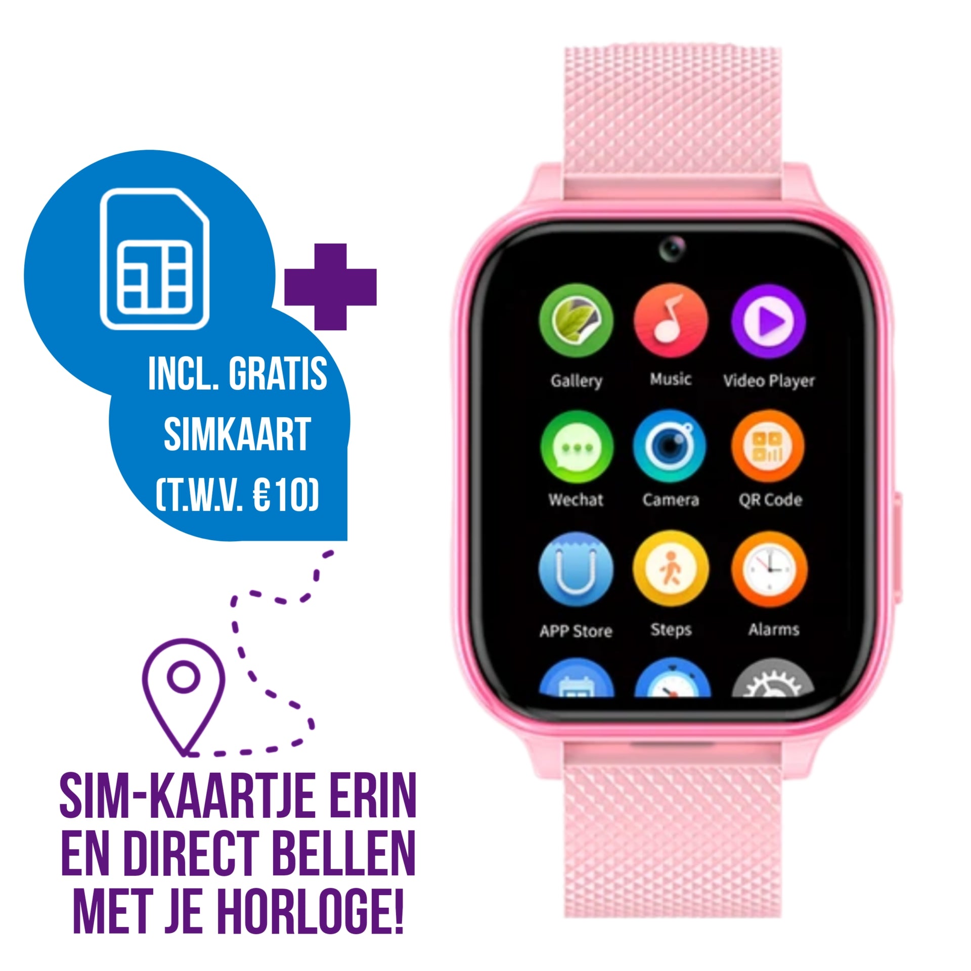 Wiesba WB5 smartwatch kinderen gps horloge kind