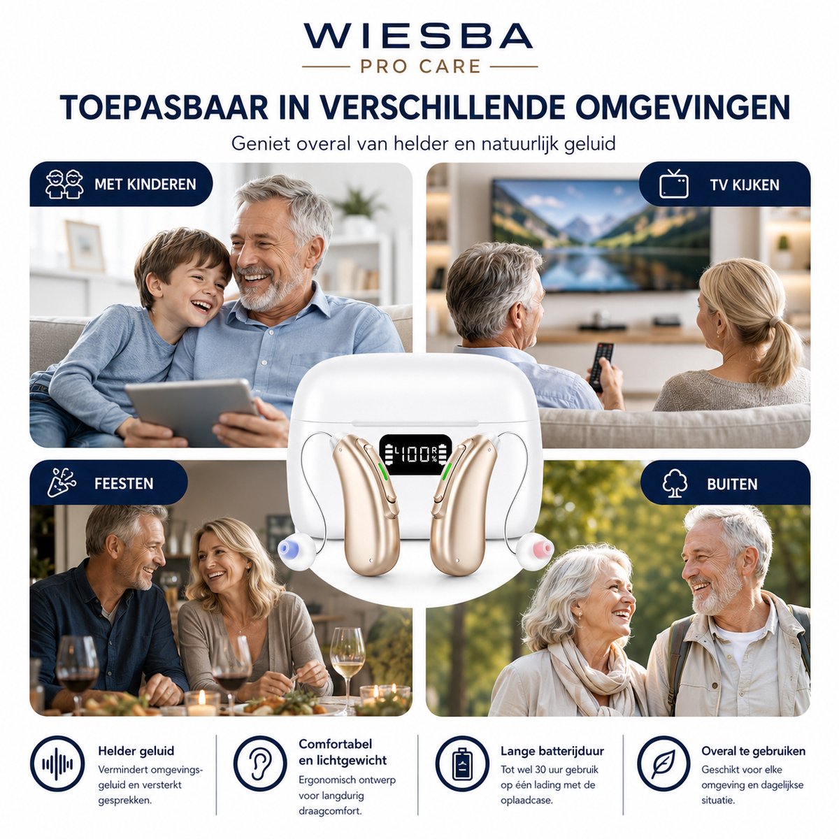 Wiesba® Pro Care ClearLife Gehoorapparaat Oplaadbaar