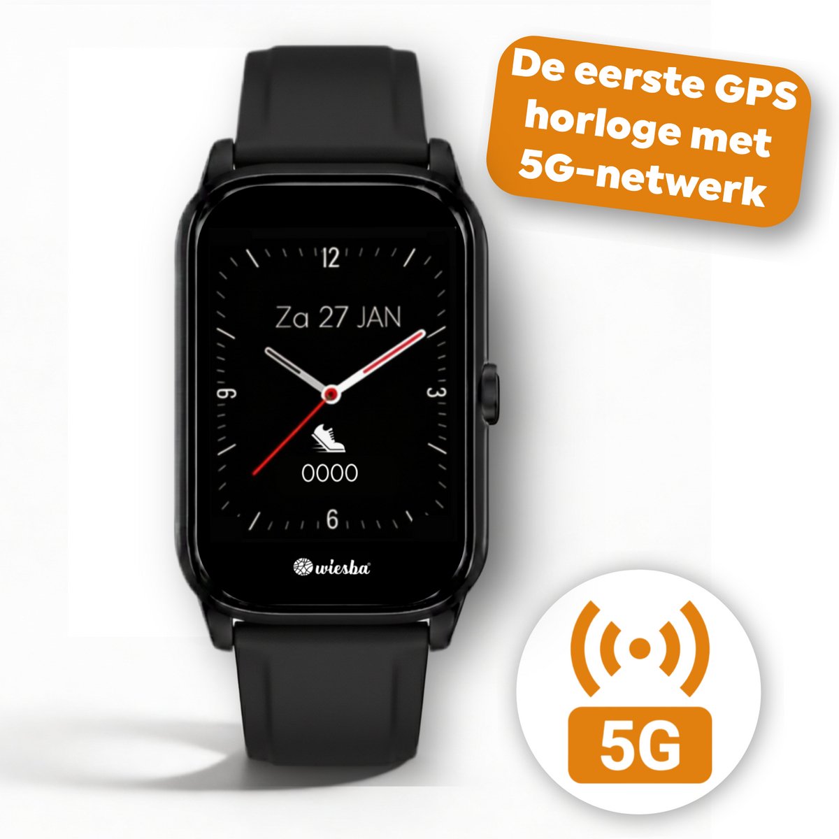 Wiesba Connect GPS Horloge met valdetectie en SOS-Knop 