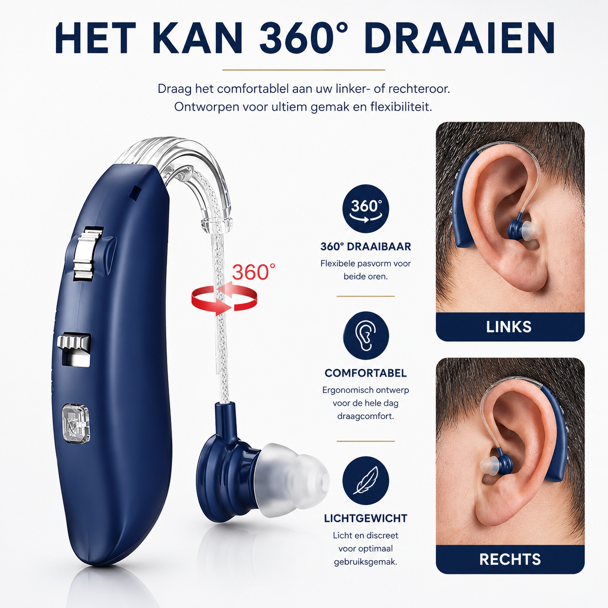 Wiesba® Pro Care Gehoorapparaat Oplaadbaar