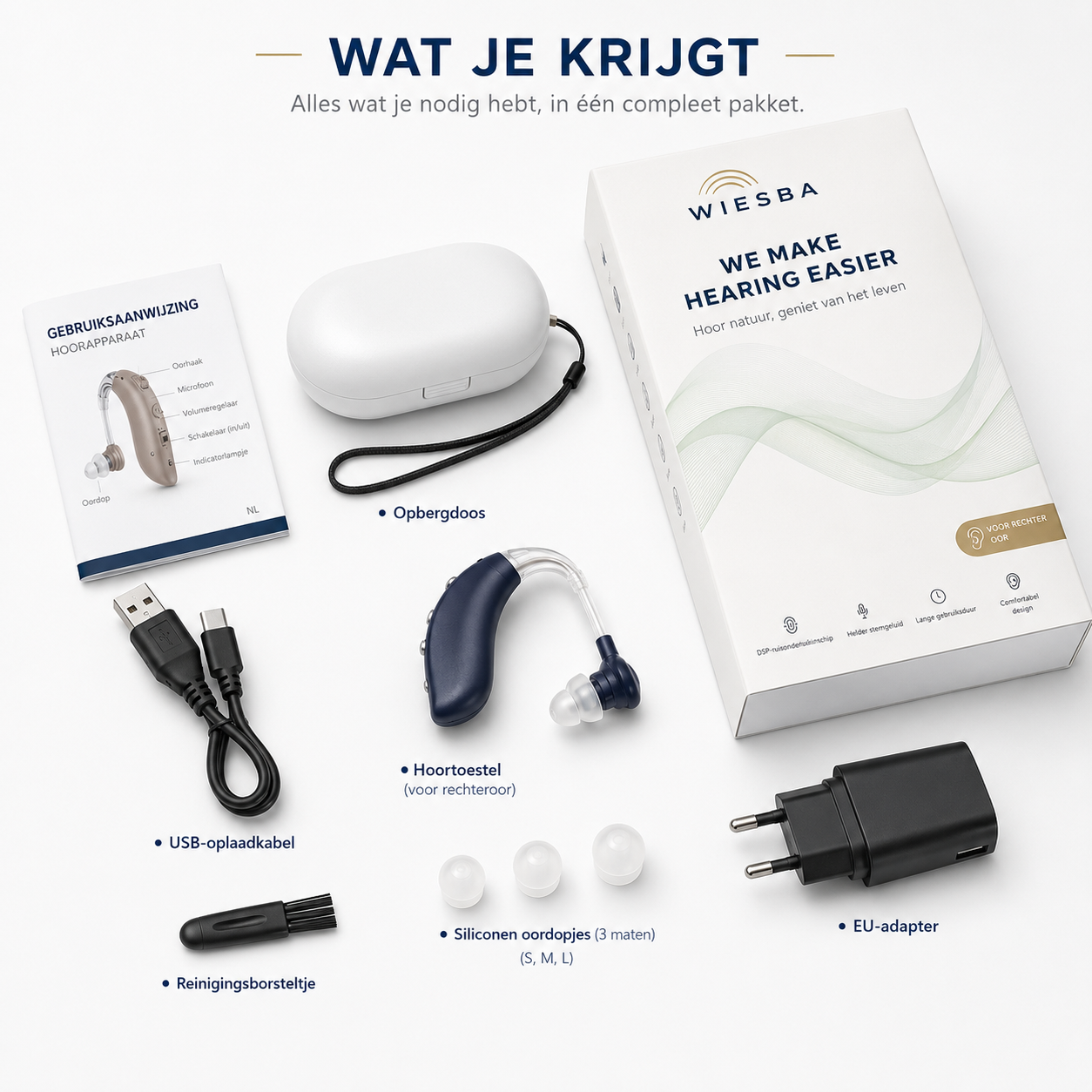 Wiesba® Pro Care Gehoorapparaat Oplaadbaar