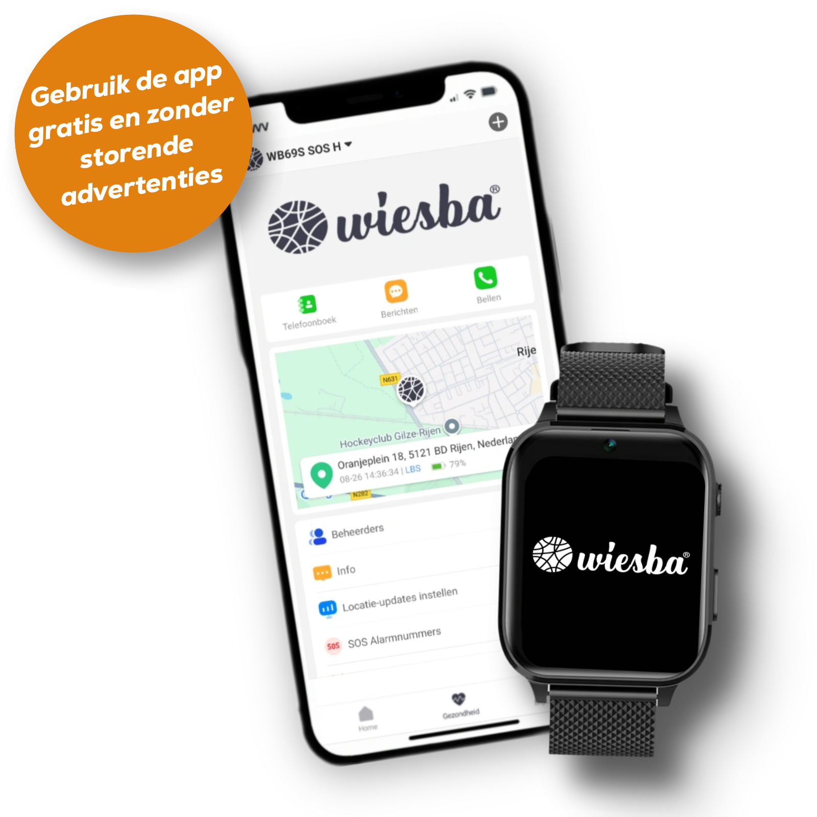 Wiesba WB5 kinderhorloge gedragen door kind in dagelijks gebruik