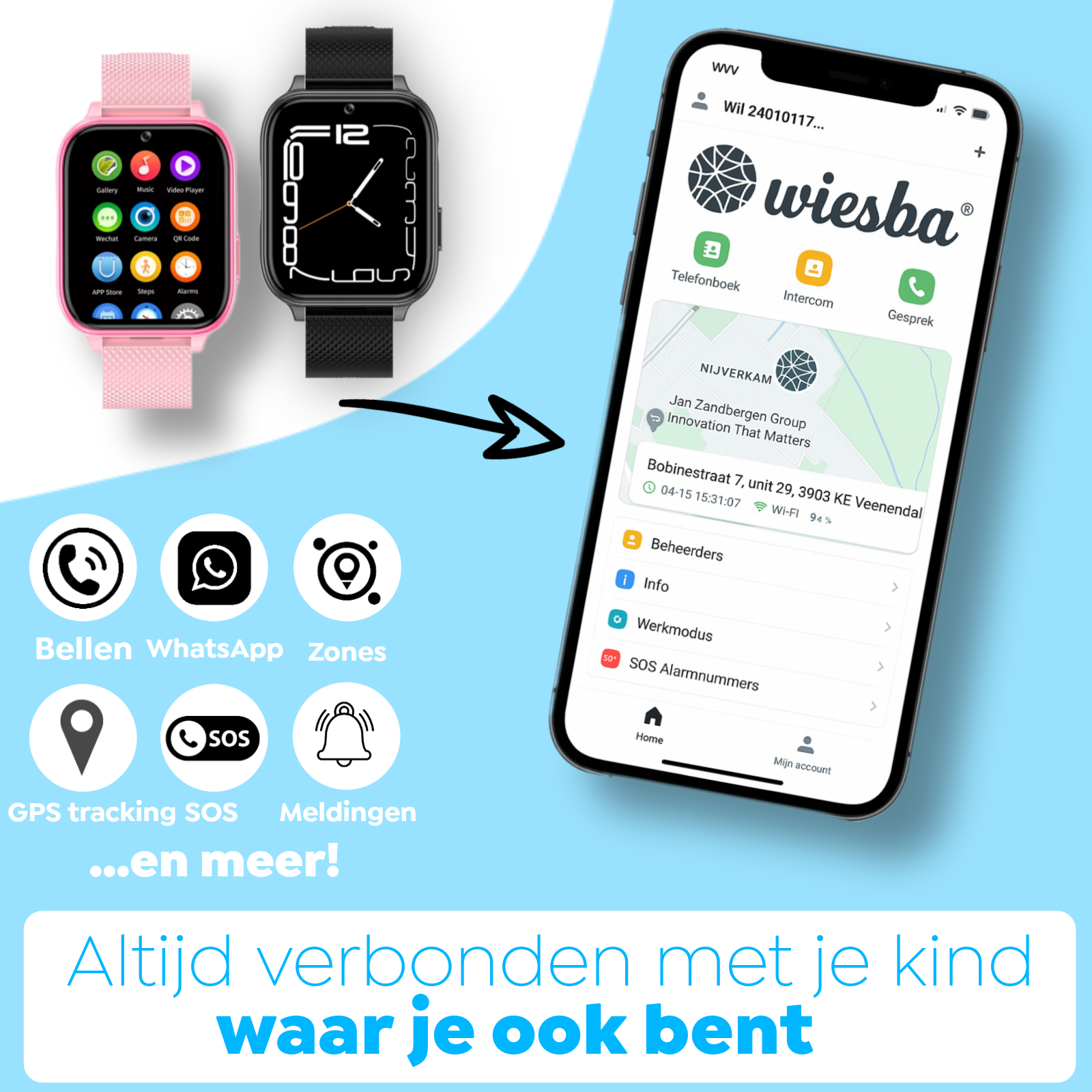 Wiesba WB5 GPS-Kinder-Smartwatch