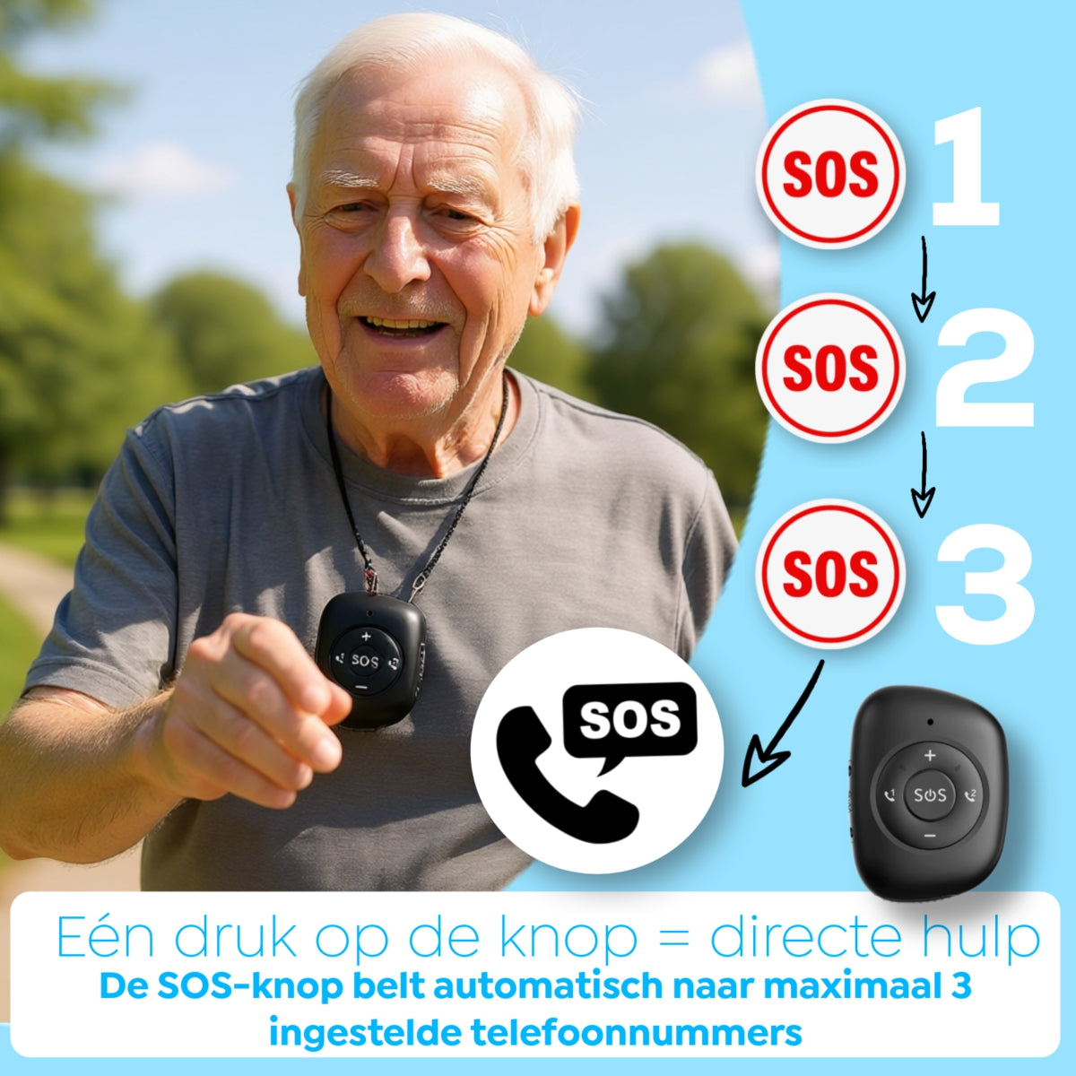 Bouton SOS senior Wiesba WB67S