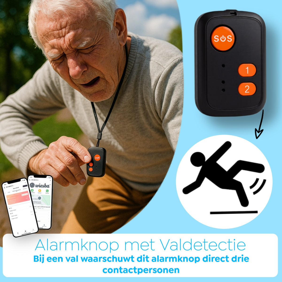 Wiesba WB72S senior SOS-knop