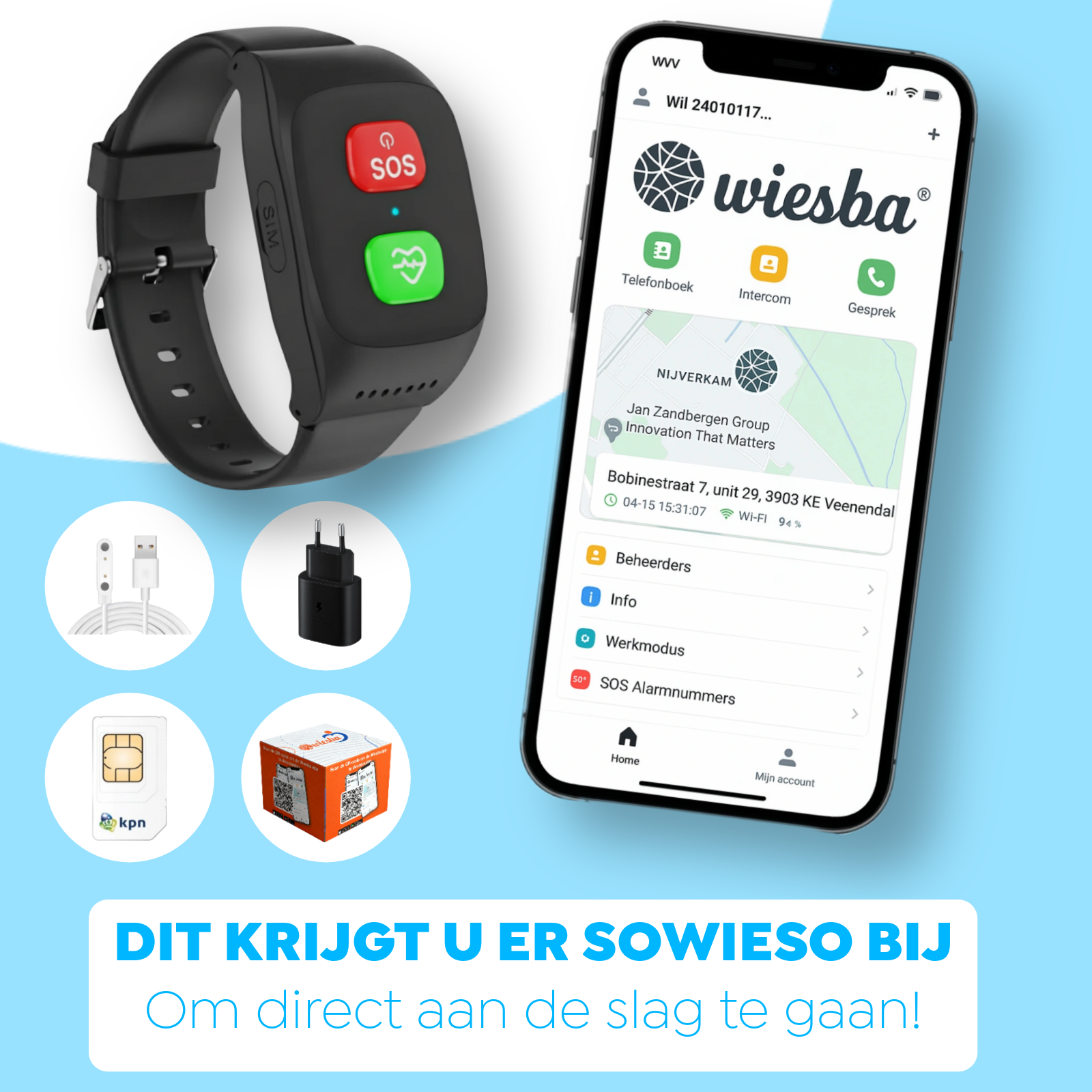 Wiesba WB69S Senioren-Smartwatch