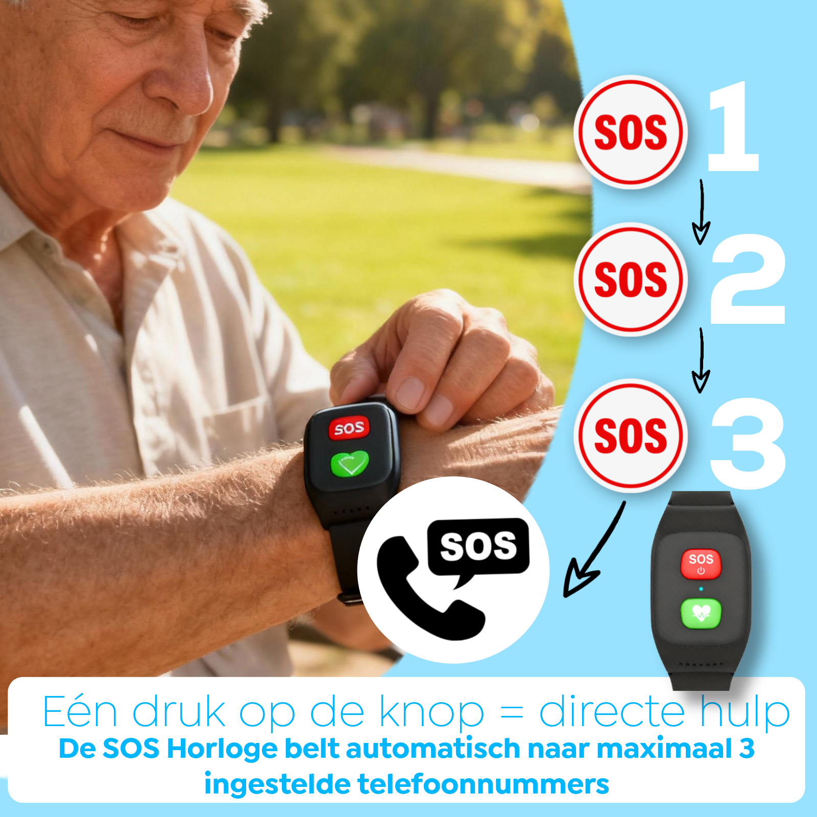 Wiesba WB69S Senioren-Smartwatch