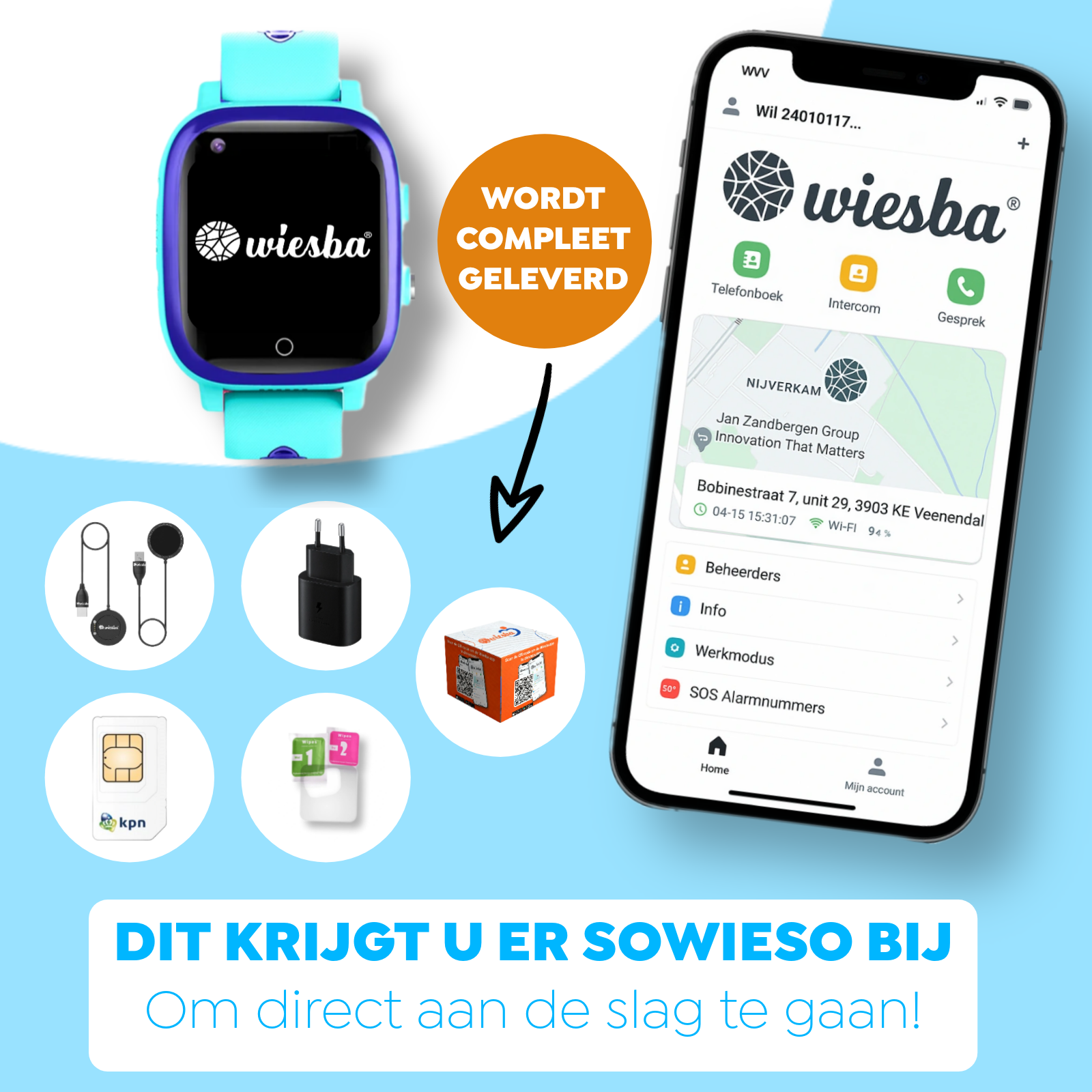 Wiesba WB15 gps kindersmartwatch