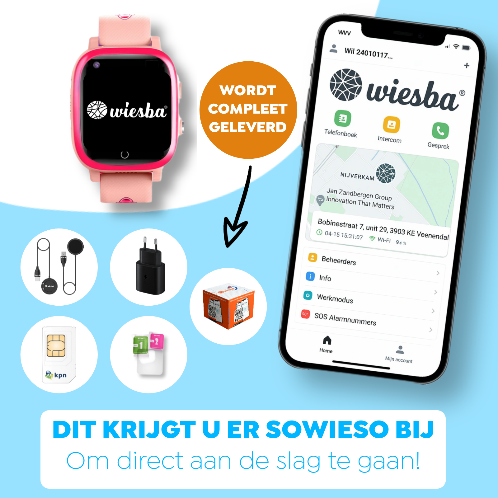 Wiesba WB15 gps kindersmartwatch