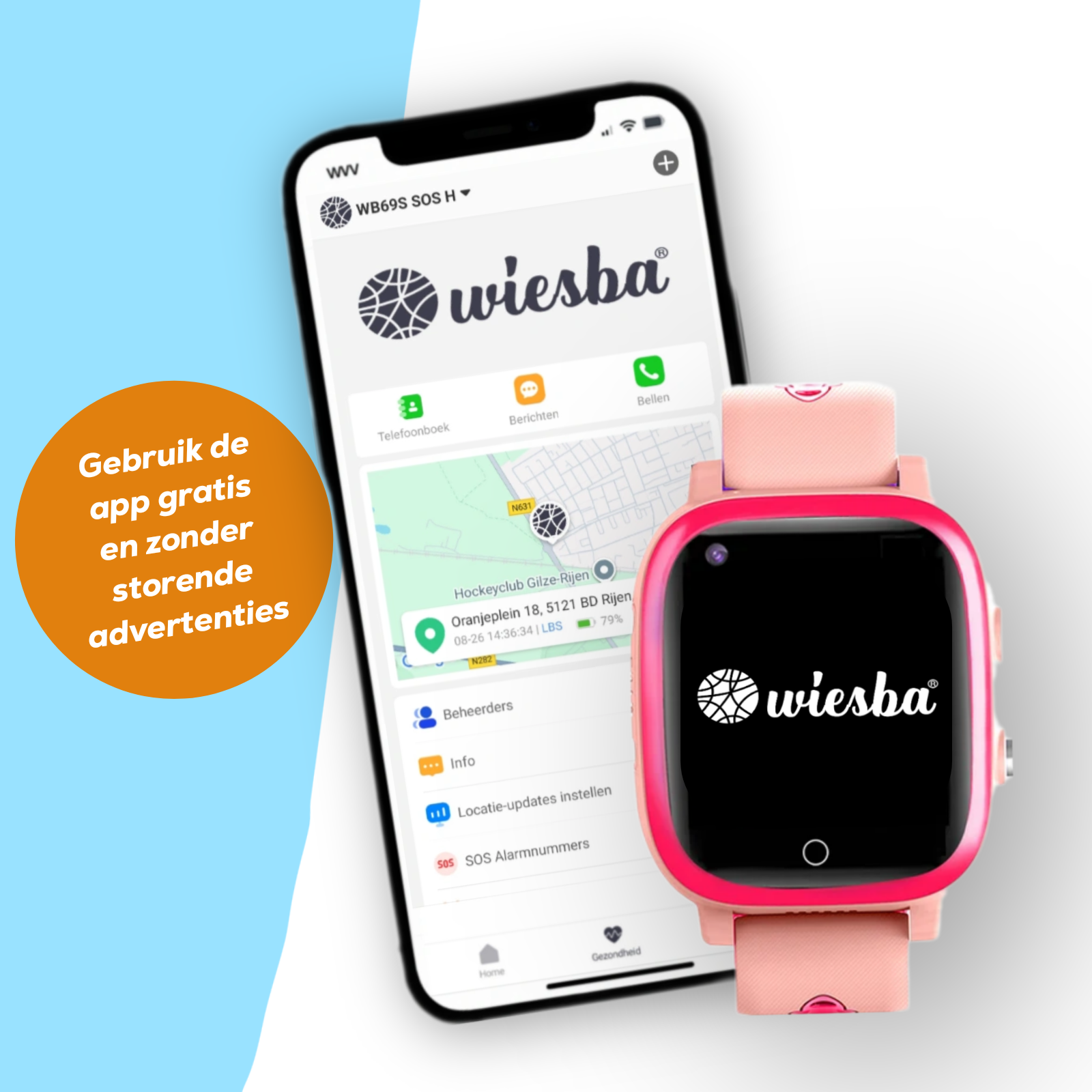 Wiesba WB15 gps kindersmartwatch