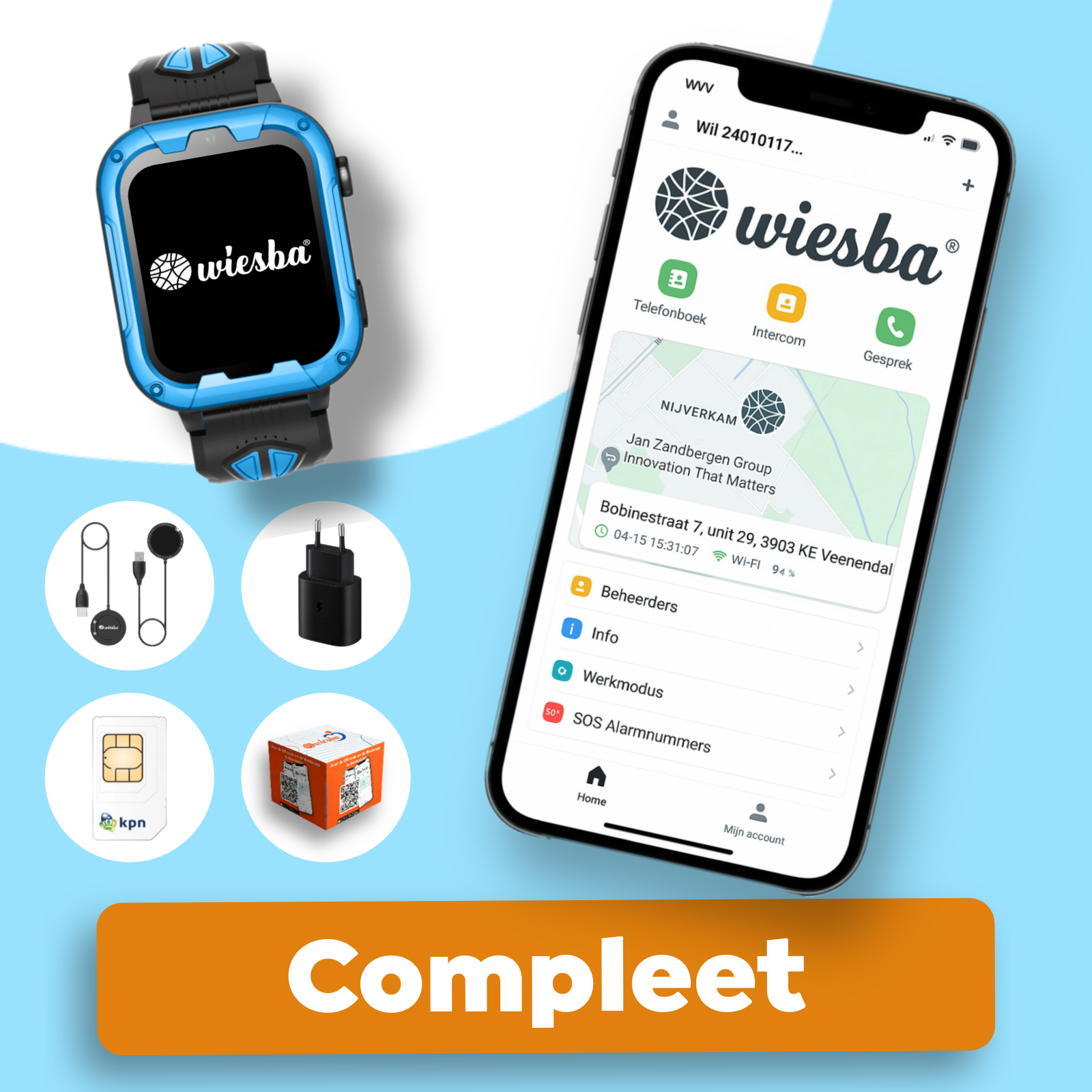 Wiesba WB40 gps kindersmartwatch