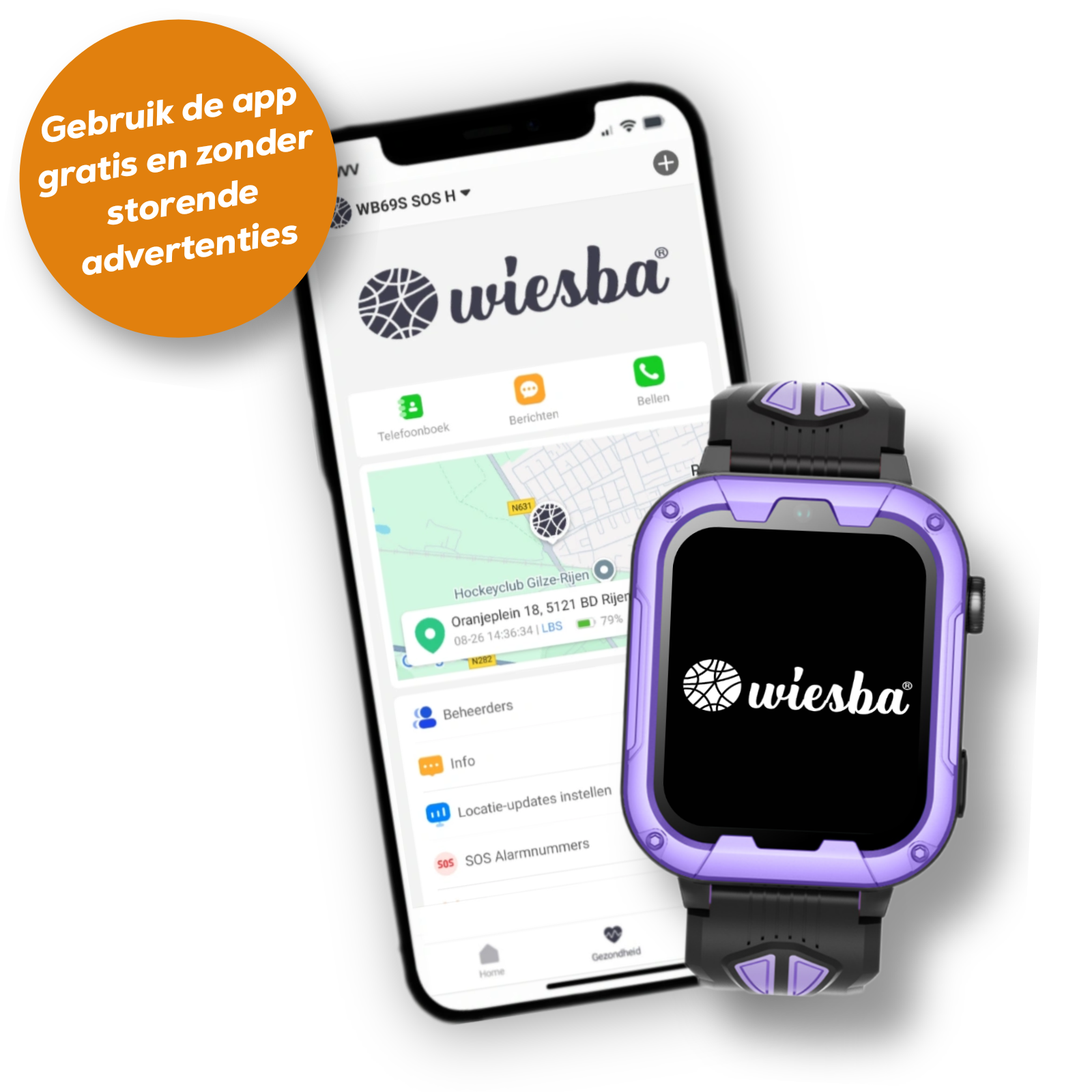 Wiesba WB40 gps kindersmartwatch