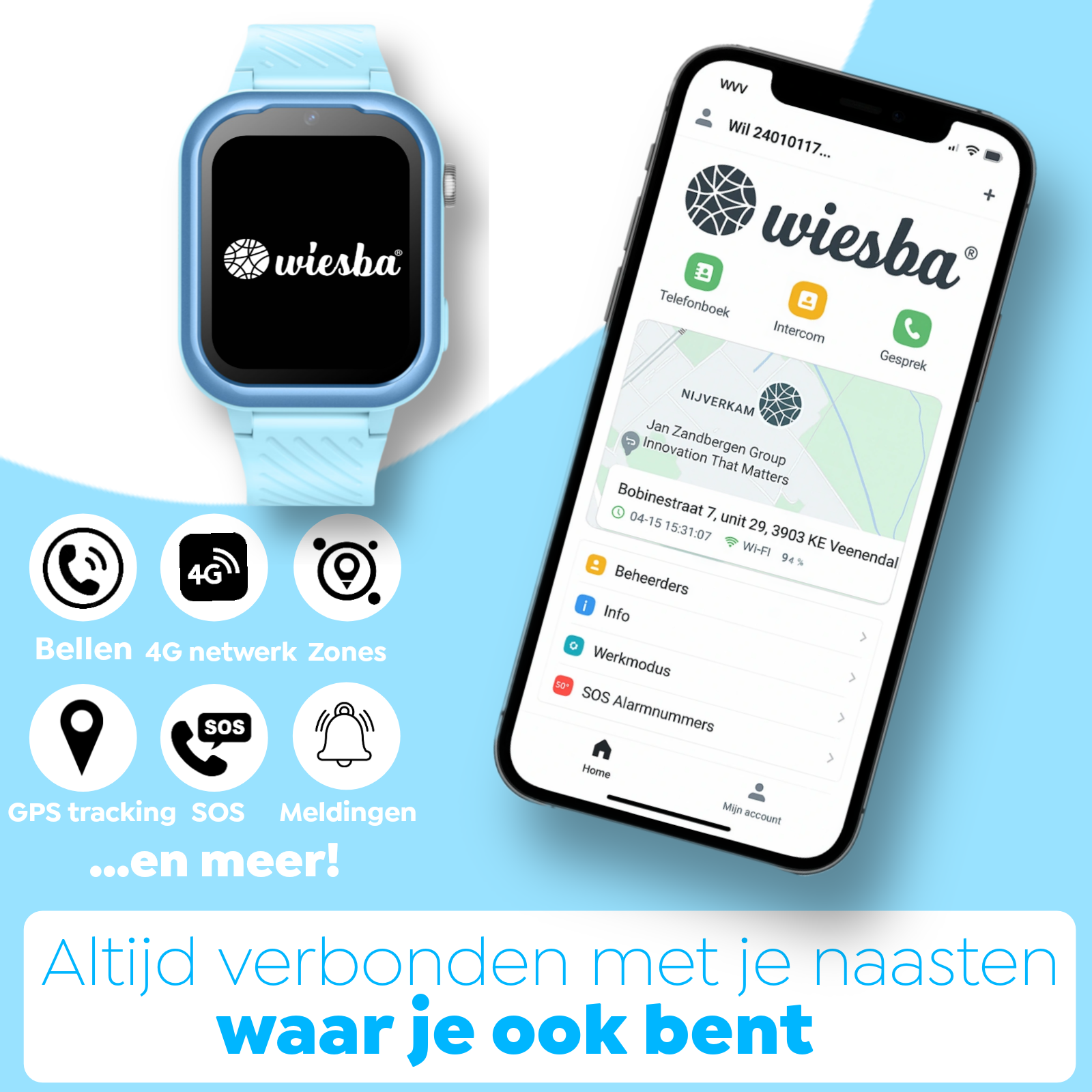 Wiesba WB39 gps kindersmartwatch