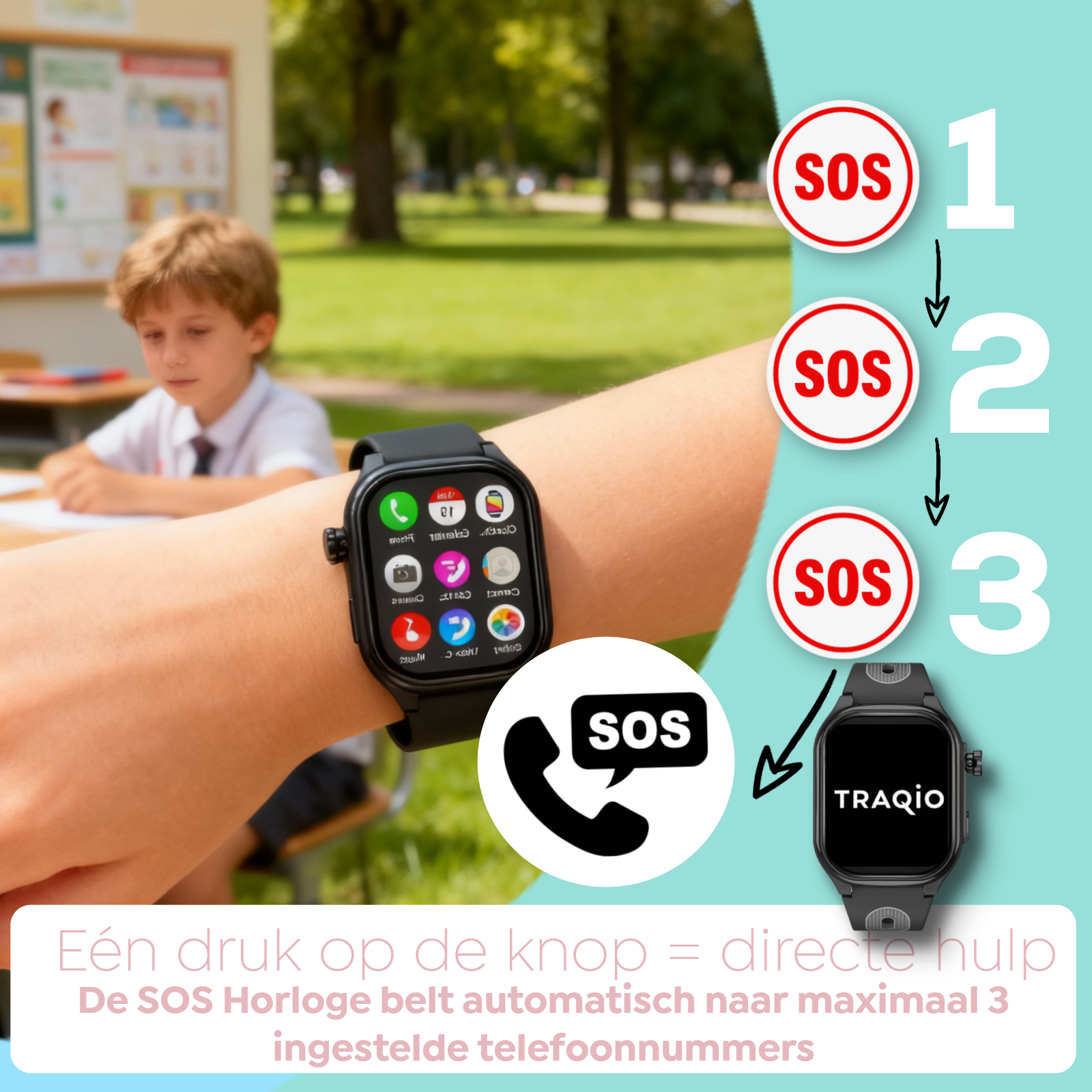 Traqio TRQ08 gps kindersmartwatch