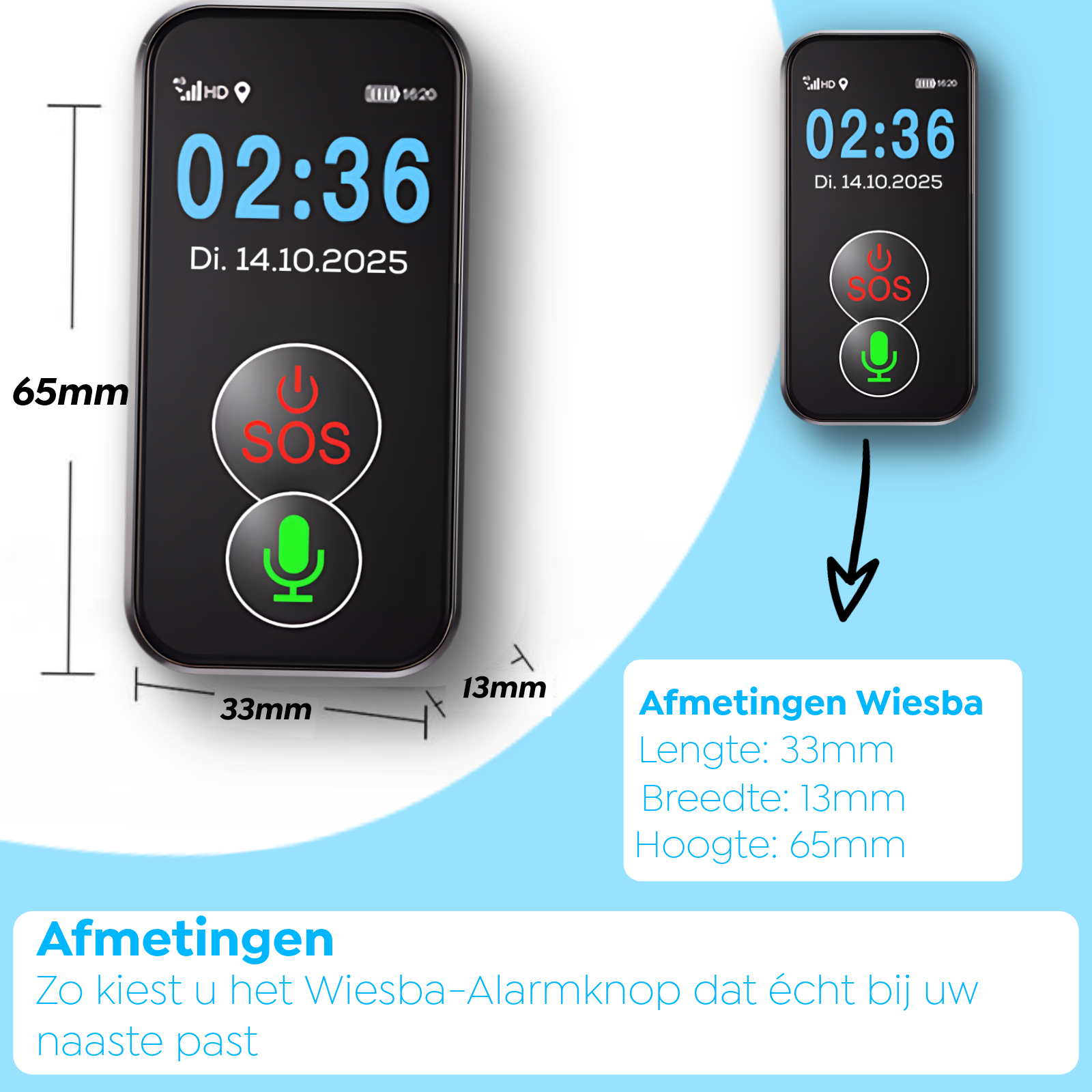 Wiesba WB61S senior SOS-knop