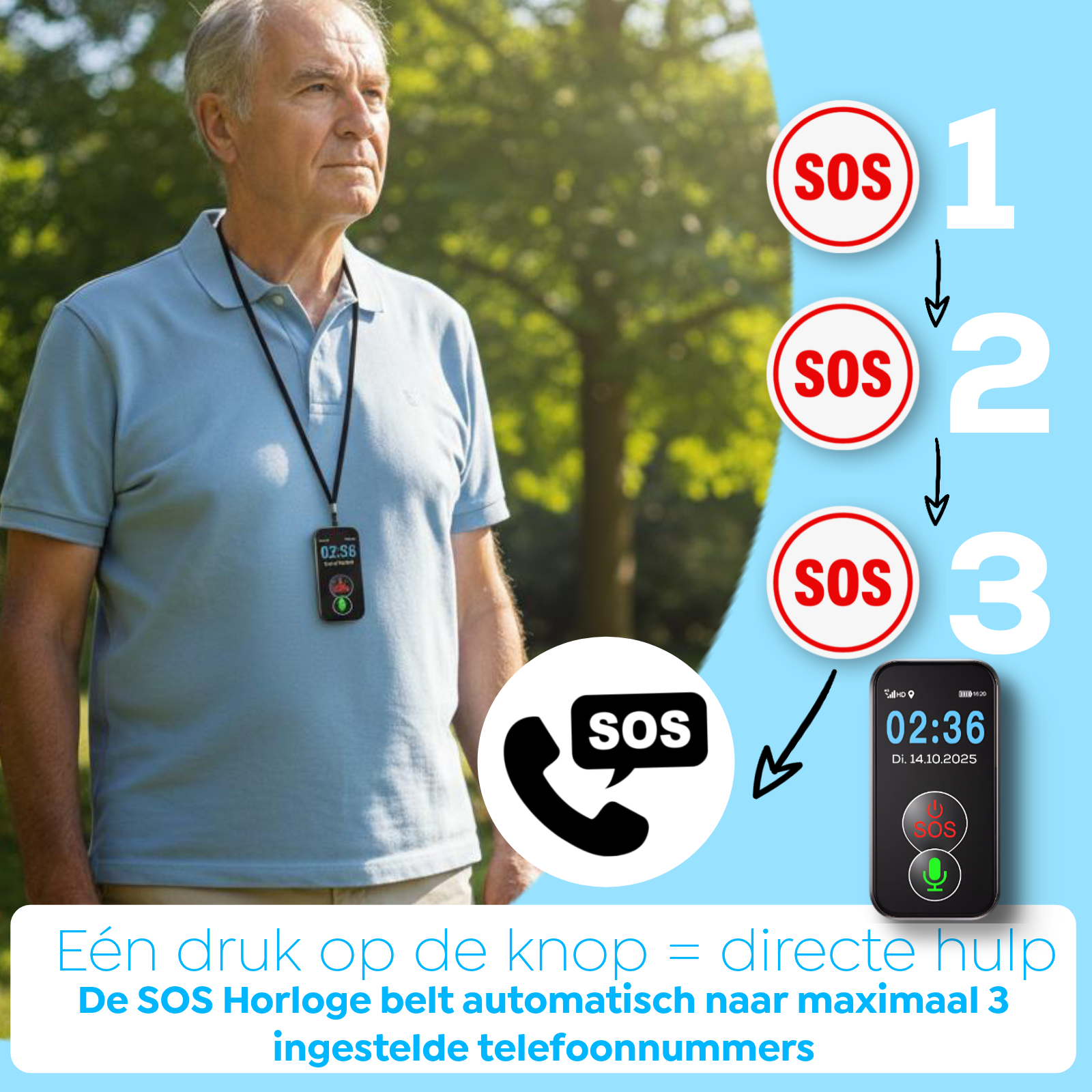 Wiesba WB61S senior SOS-knop