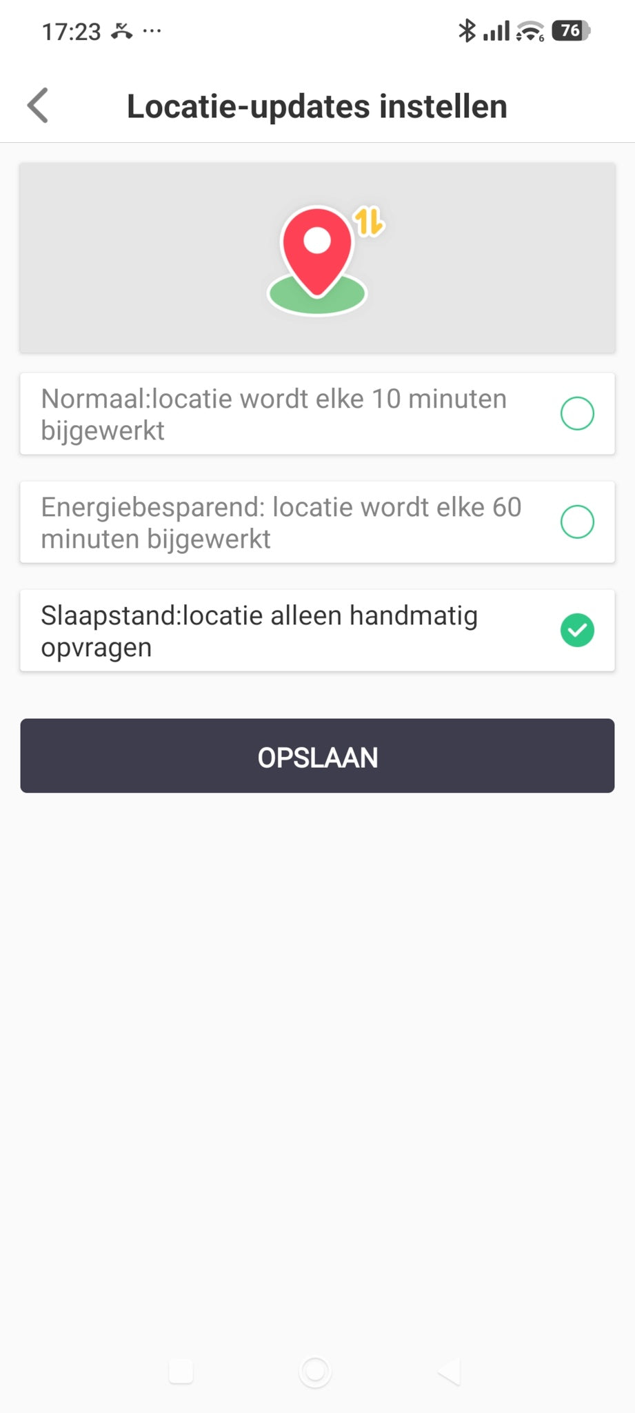 Locatie updates instellen