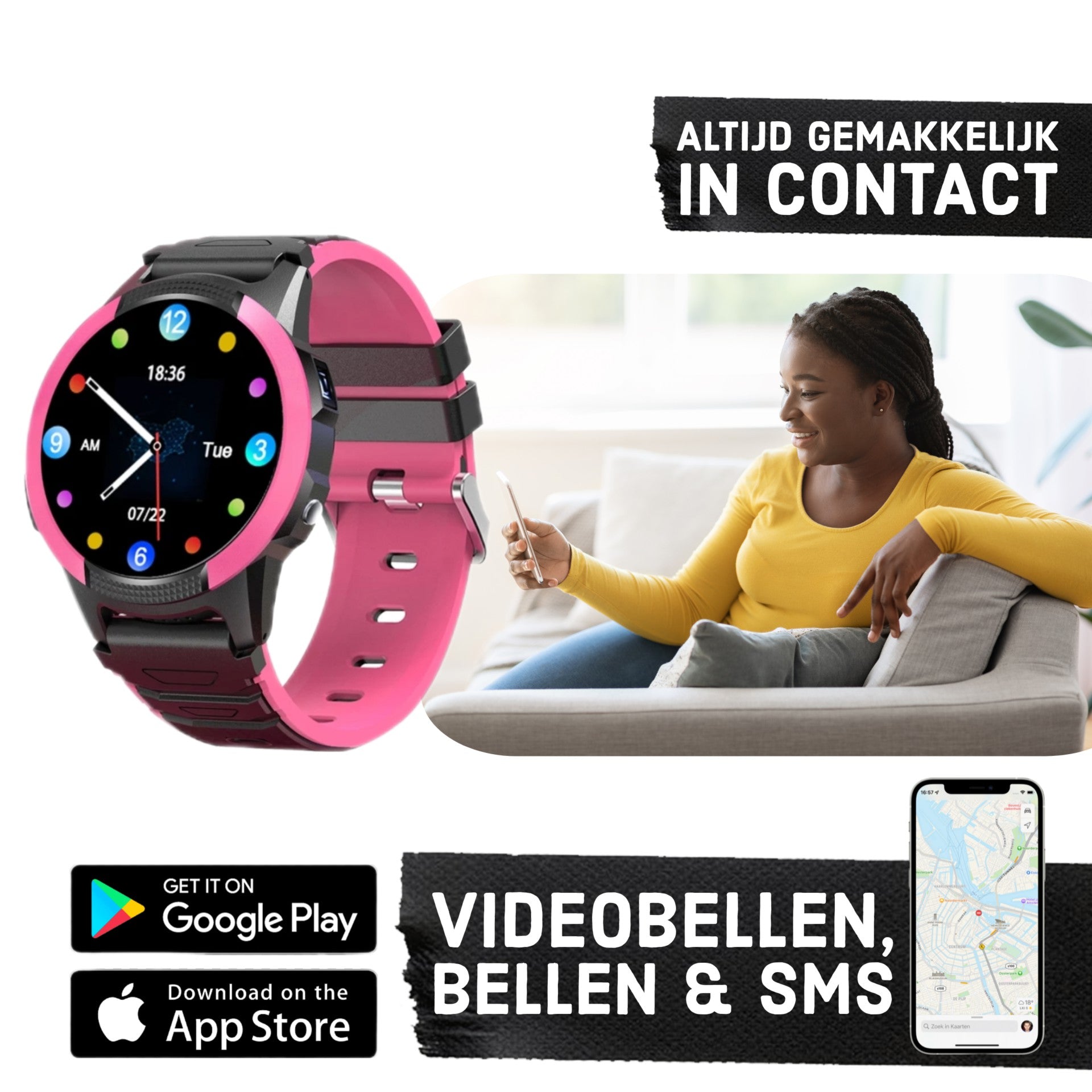 Wiesba WB56 smartwatch kinderen gps horloge kind kinderhorloge bellen gps tracker kinderhorloge kinderhorloge met gps kinderhorloge